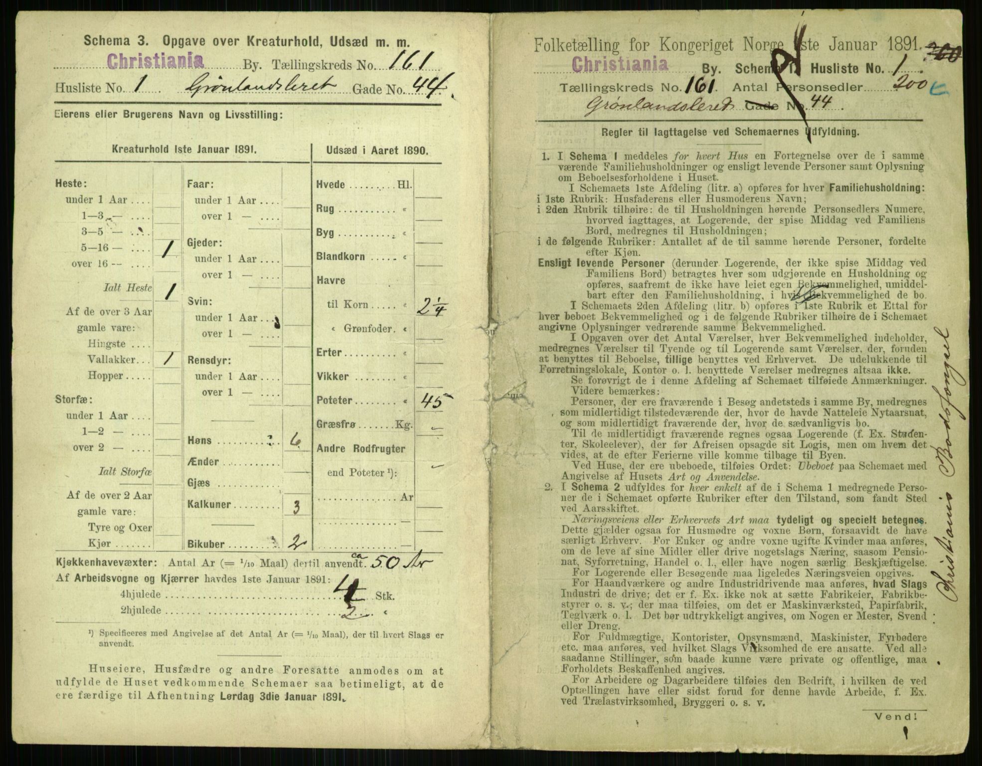 RA, 1891 census for 0301 Kristiania, 1891, p. 91316