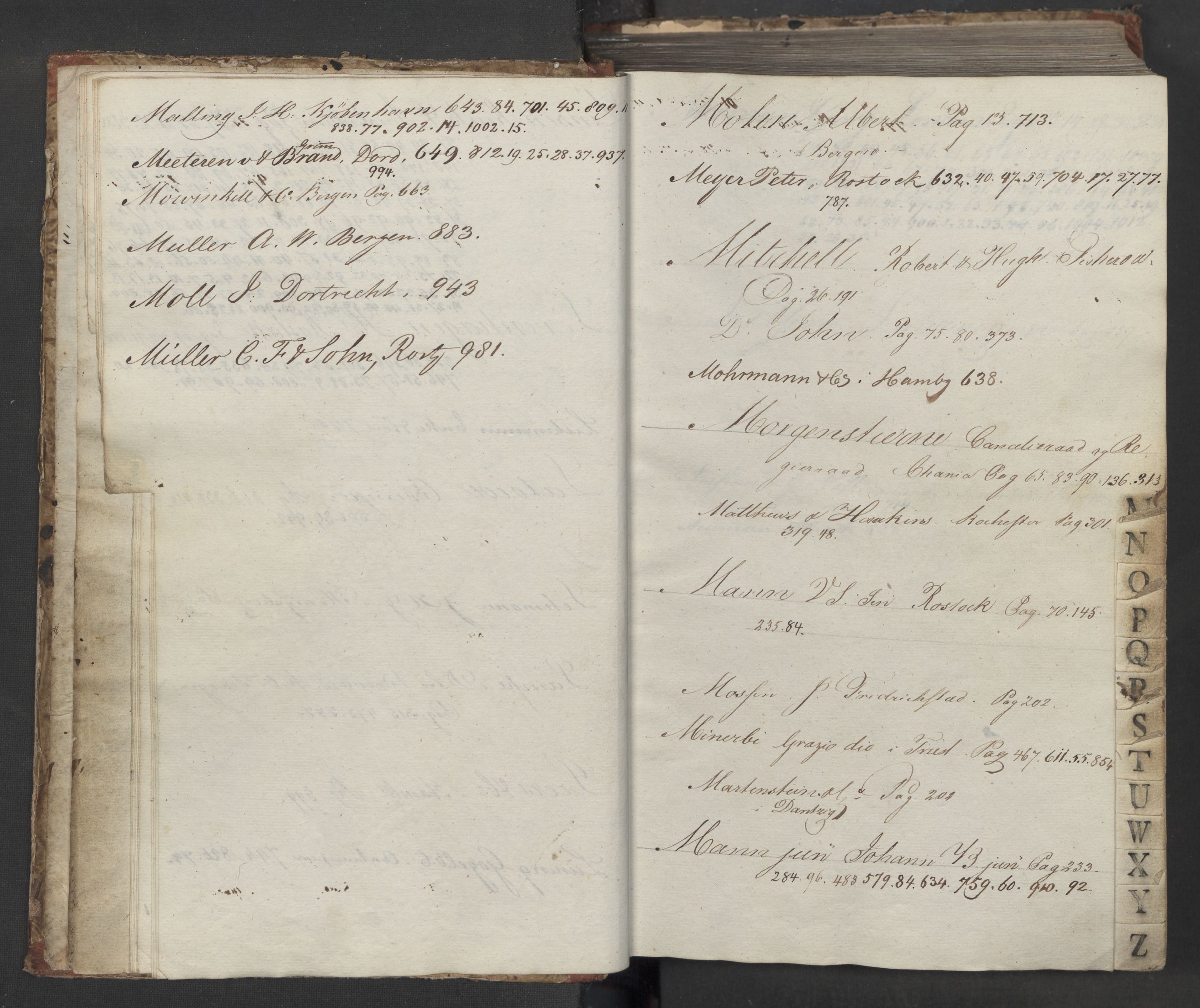 Hoë, Herman & Co, AV/SAT-PA-0280/11/L0013: Kopibok, utenriks, 1815-1821