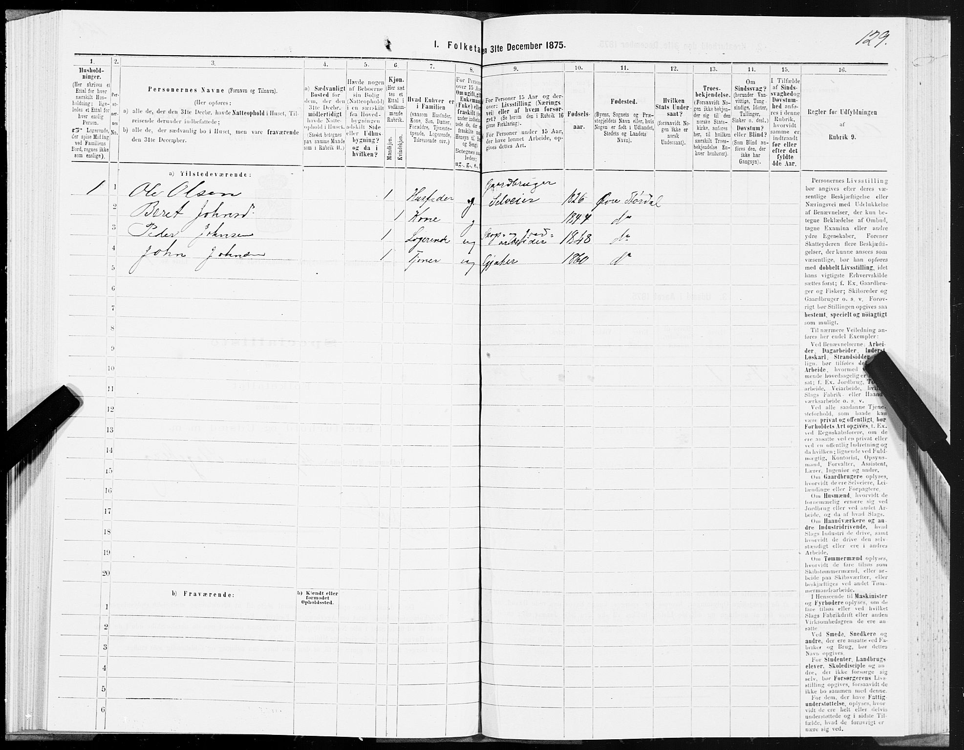 SAT, 1875 census for 1711P Øvre Stjørdal, 1875, p. 2129