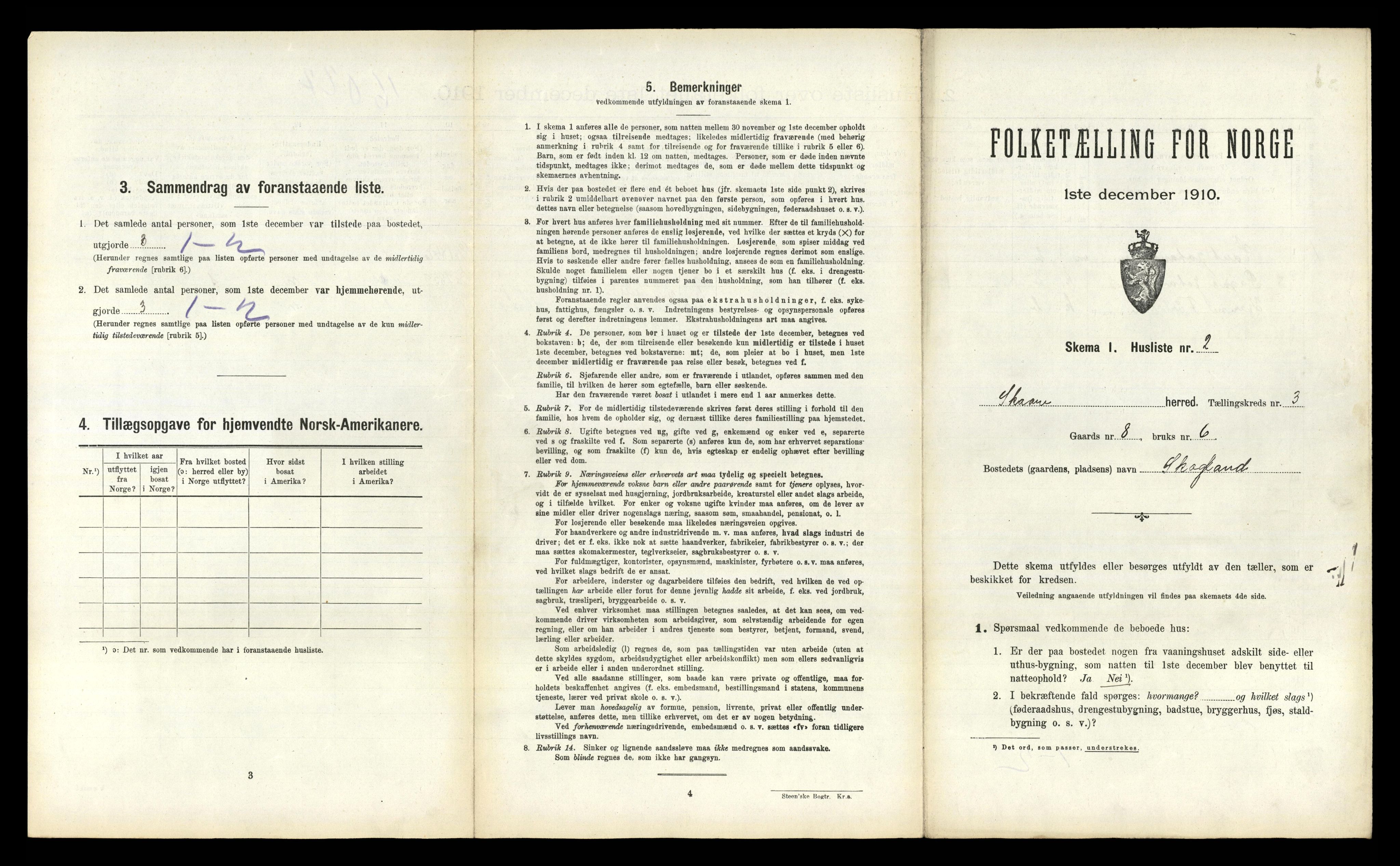 RA, 1910 census for Skåre, 1910, p. 168