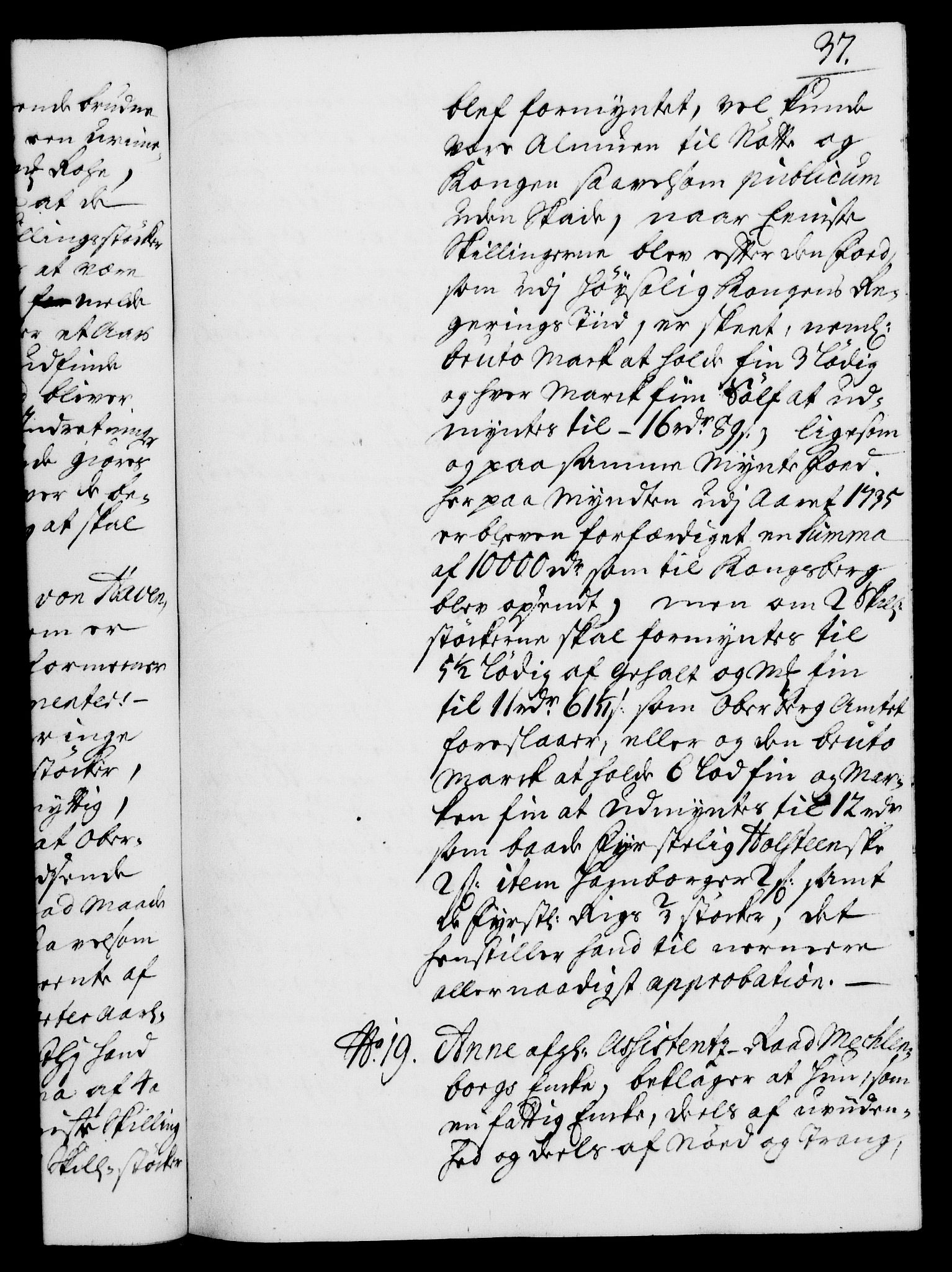 Rentekammeret, Kammerkanselliet, RA/EA-3111/G/Gh/Gha/L0021: Norsk ekstraktmemorialprotokoll (merket RK 53.66), 1739, p. 37