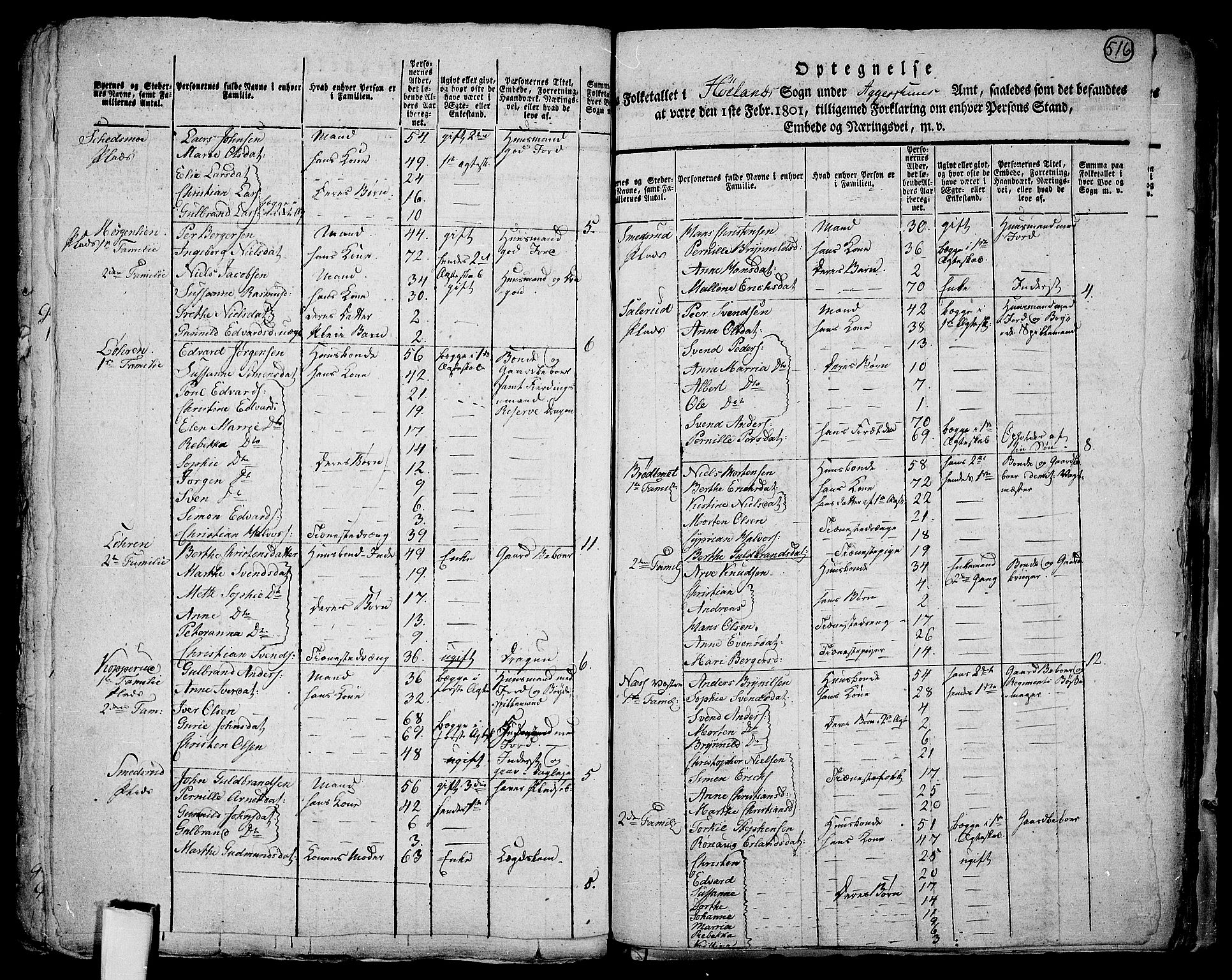 RA, 1801 census for 0221P Høland, 1801, p. 515b-516a