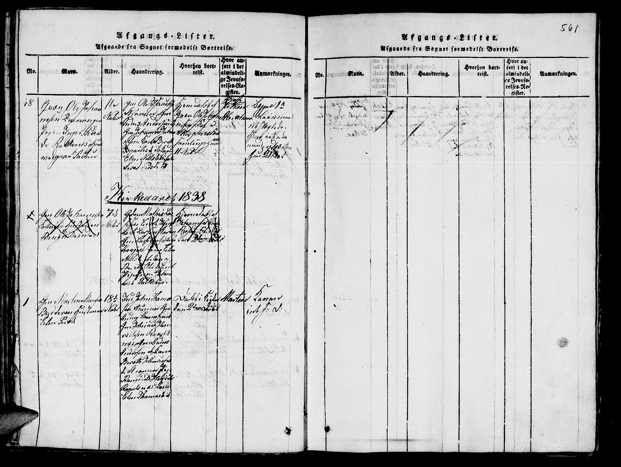 Skjervøy sokneprestkontor, AV/SATØ-S-1300/H/Ha/Haa/L0004kirke: Parish register (official) no. 4, 1820-1838, p. 560