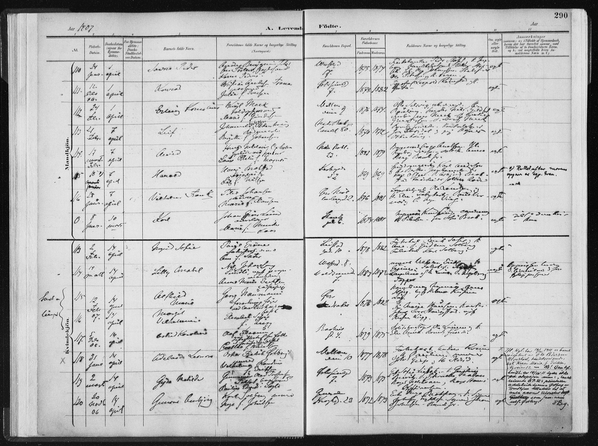 Ministerialprotokoller, klokkerbøker og fødselsregistre - Sør-Trøndelag, SAT/A-1456/604/L0200: Parish register (official) no. 604A20II, 1901-1908, p. 290