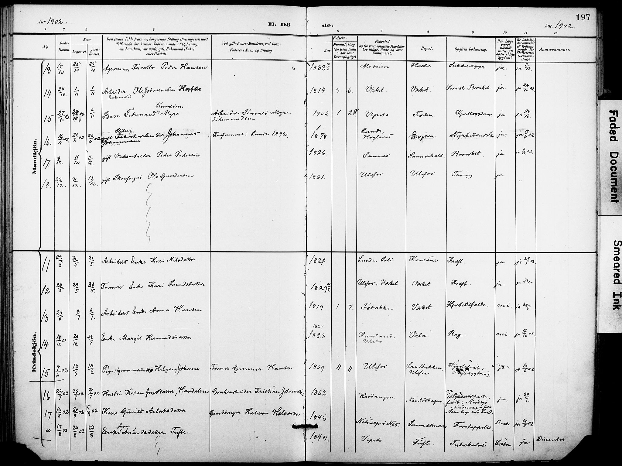 Holla kirkebøker, AV/SAKO-A-272/F/Fa/L0010: Parish register (official) no. 10, 1897-1907, p. 197