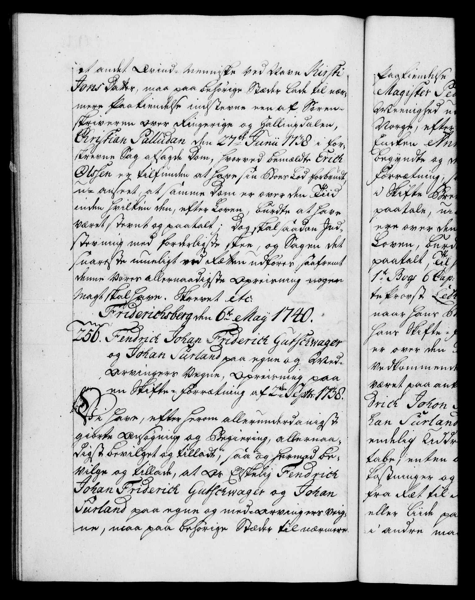 Danske Kanselli 1572-1799, AV/RA-EA-3023/F/Fc/Fca/Fcaa/L0031: Norske registre, 1739-1740, p. 491b