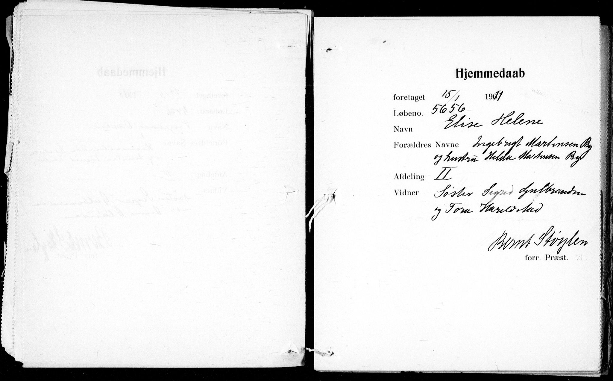 Ullevål sykehus prestekontor Kirkebøker, AV/SAO-A-10542a/K/Ka/L0001: Baptism register no. 1, 1906-1914