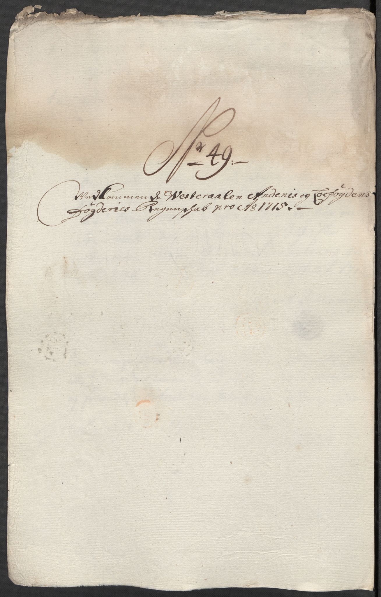 Rentekammeret inntil 1814, Reviderte regnskaper, Fogderegnskap, AV/RA-EA-4092/R67/L4681: Fogderegnskap Vesterålen, Andenes og Lofoten, 1715, p. 229