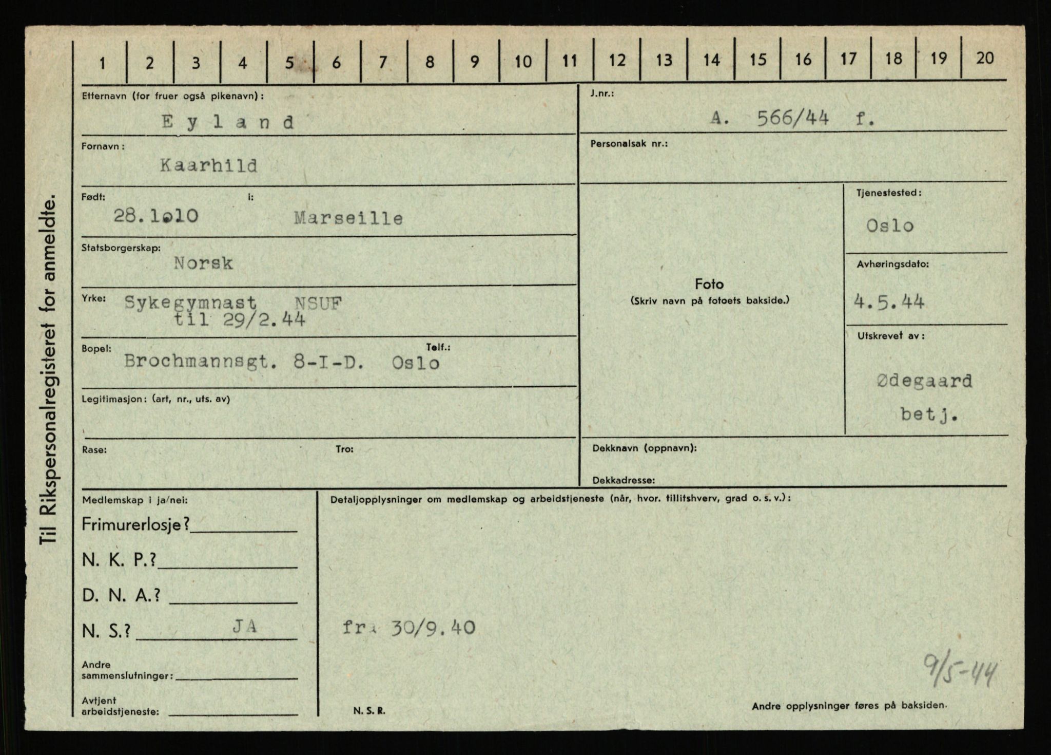 Statspolitiet - Hovedkontoret / Osloavdelingen, AV/RA-S-1329/C/Ca/L0004: Eid - funn av gjenstander	, 1943-1945, p. 2487