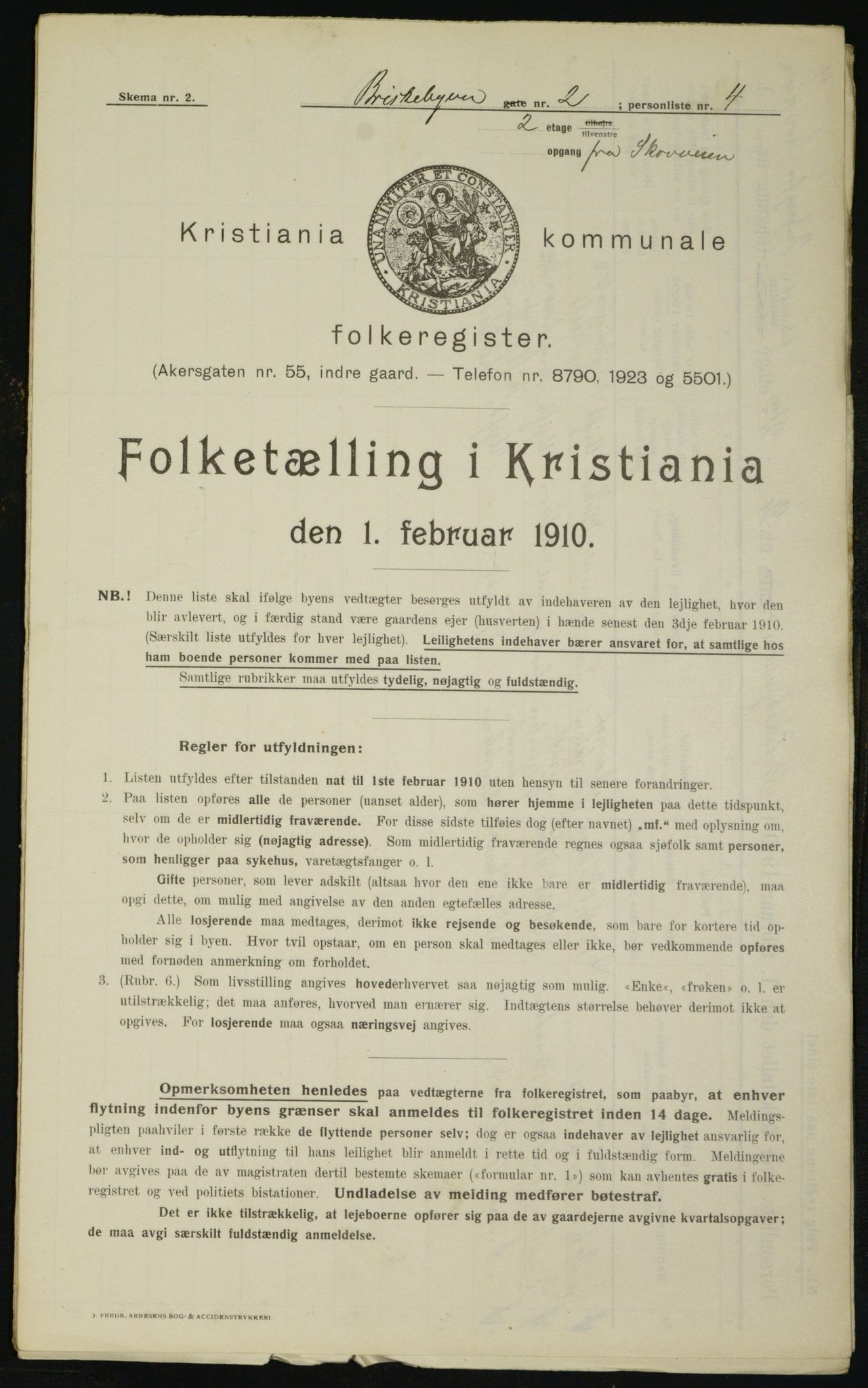 OBA, Municipal Census 1910 for Kristiania, 1910, p. 8821