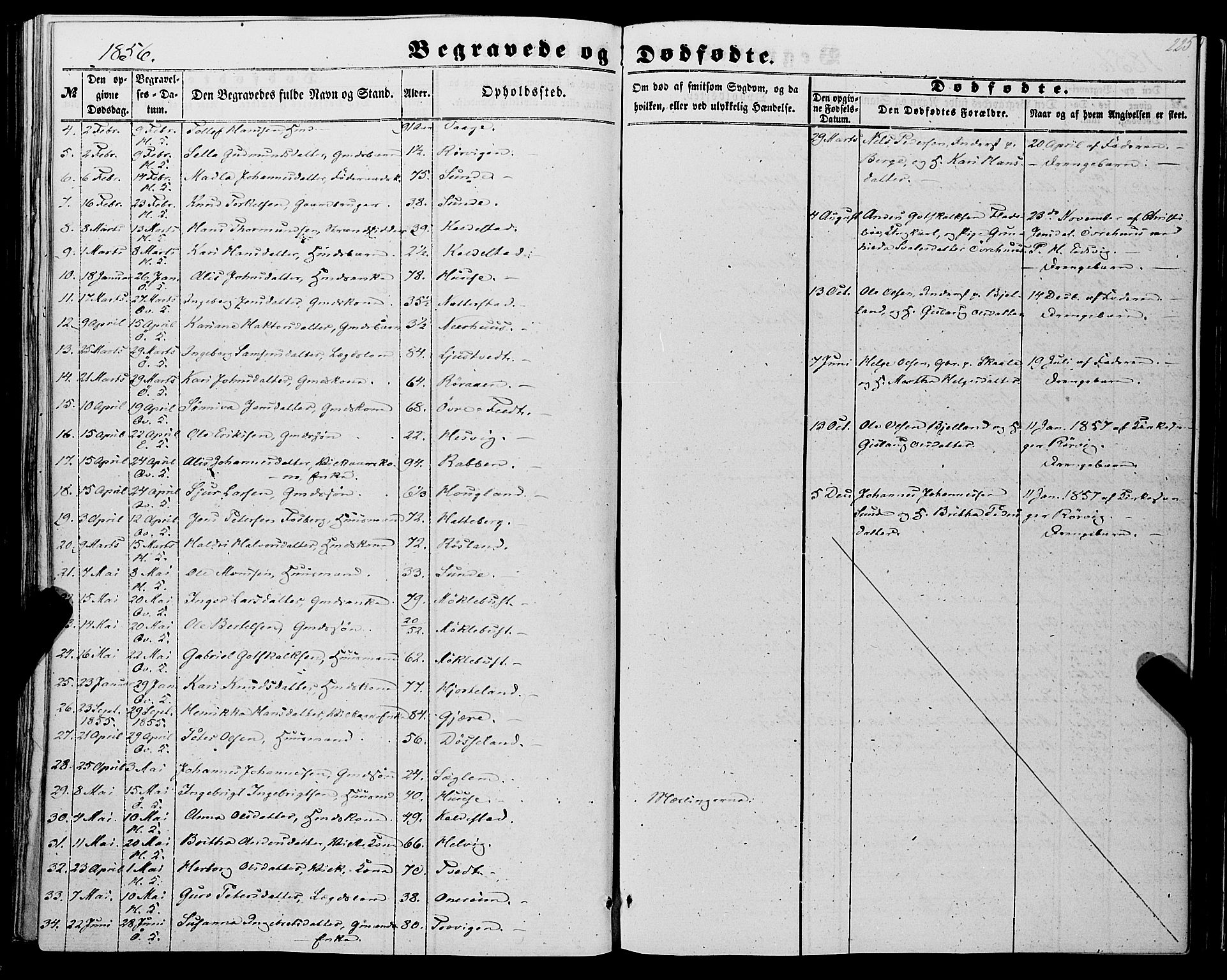 Kvinnherad sokneprestembete, AV/SAB-A-76401/H/Haa: Parish register (official) no. A 8, 1854-1872, p. 225