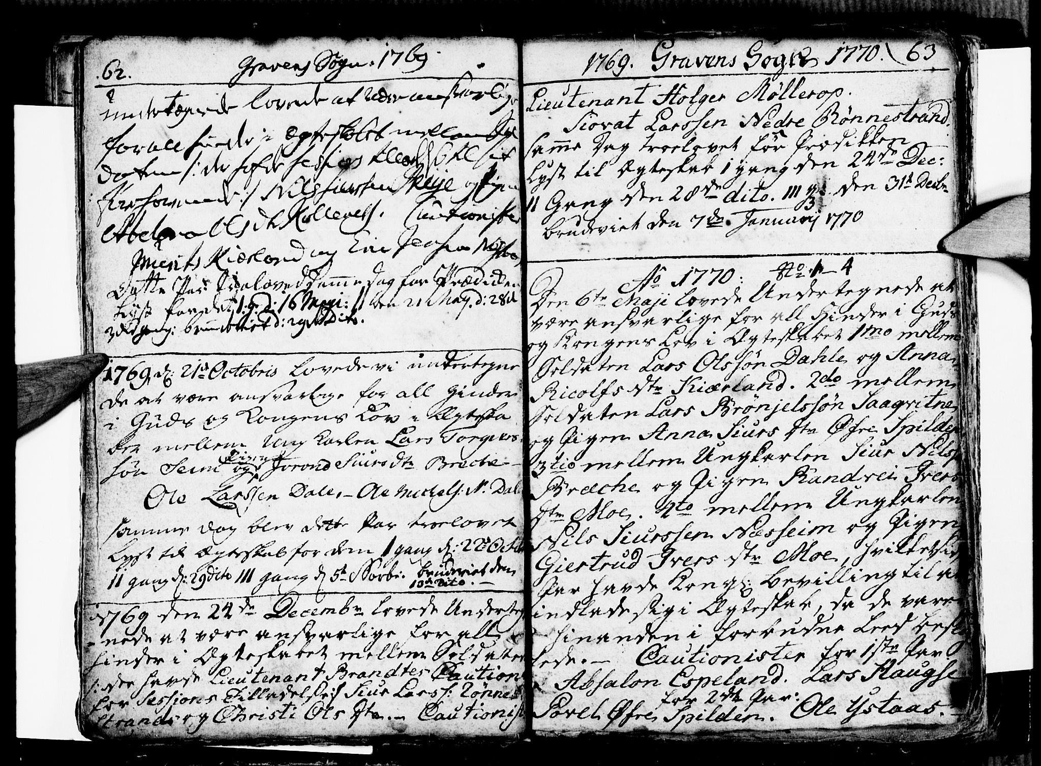 Ulvik sokneprestembete, SAB/A-78801/H/Haa: Parish register (official) no. A 9, 1743-1792, p. 62-63