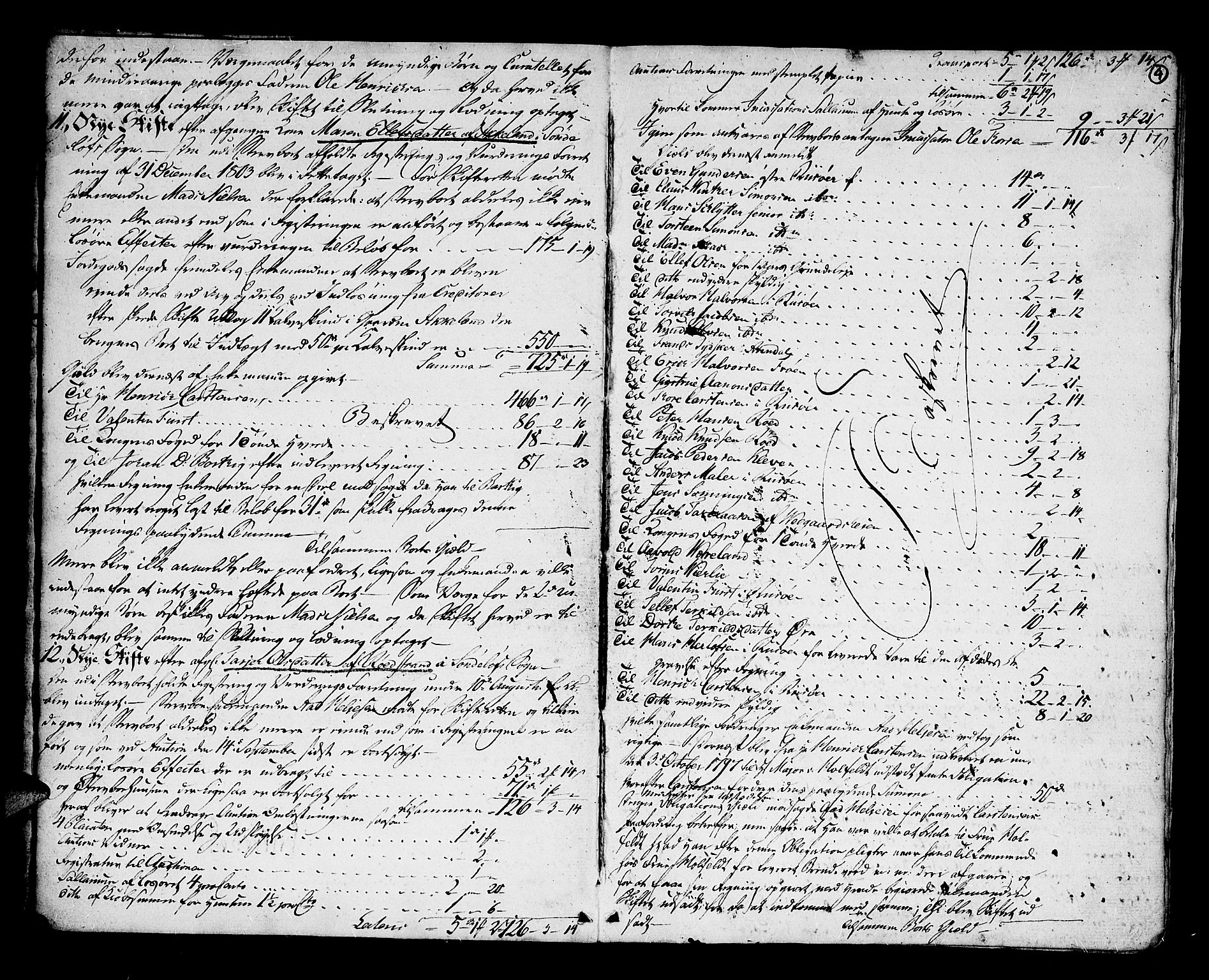 Nedenes sorenskriveri før 1824, SAK/1221-0007/H/Hc/L0048: Skifteprotokoll med register nr 33, 1804-1824, p. 3b-4a