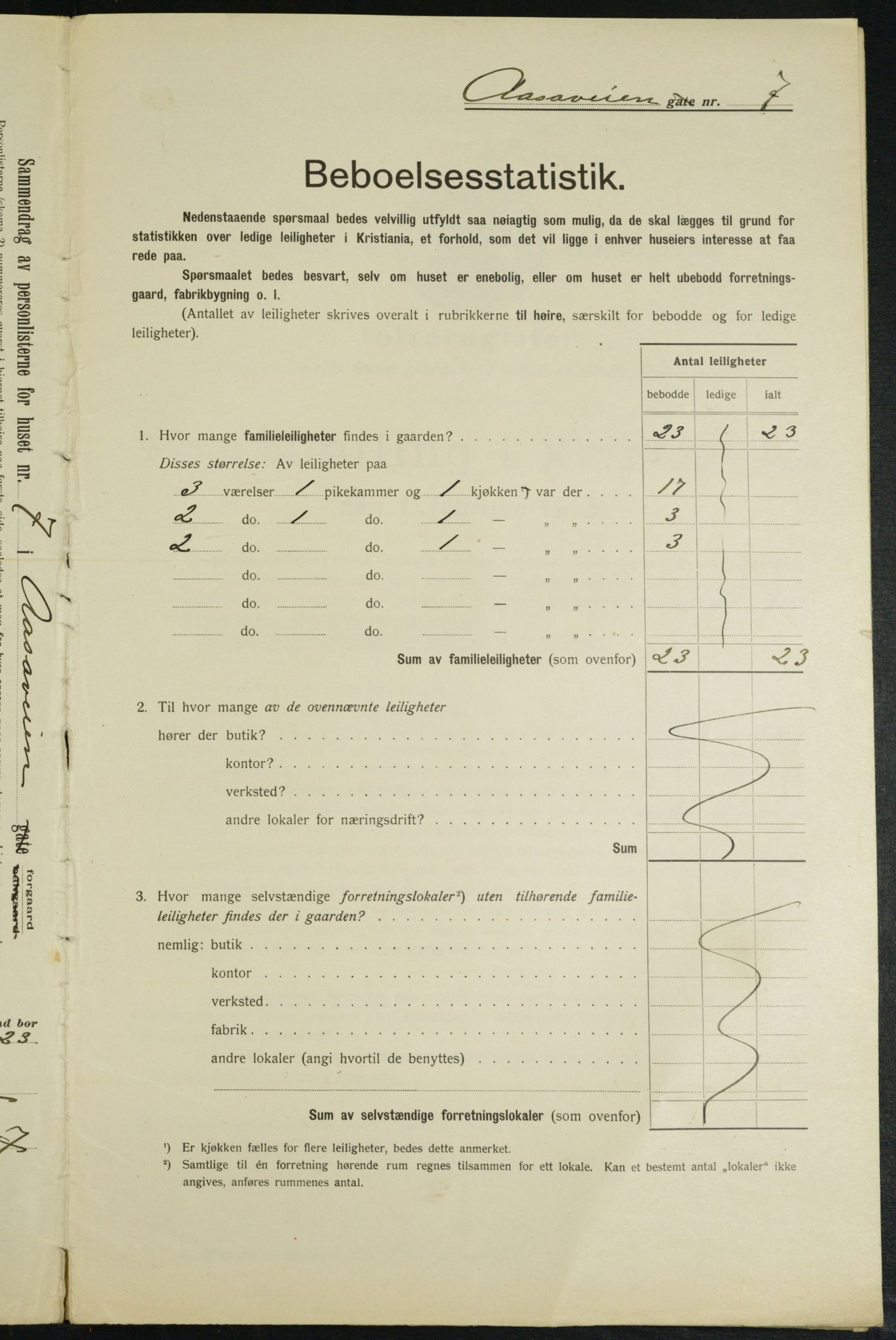 OBA, Municipal Census 1913 for Kristiania, 1913, p. 130841