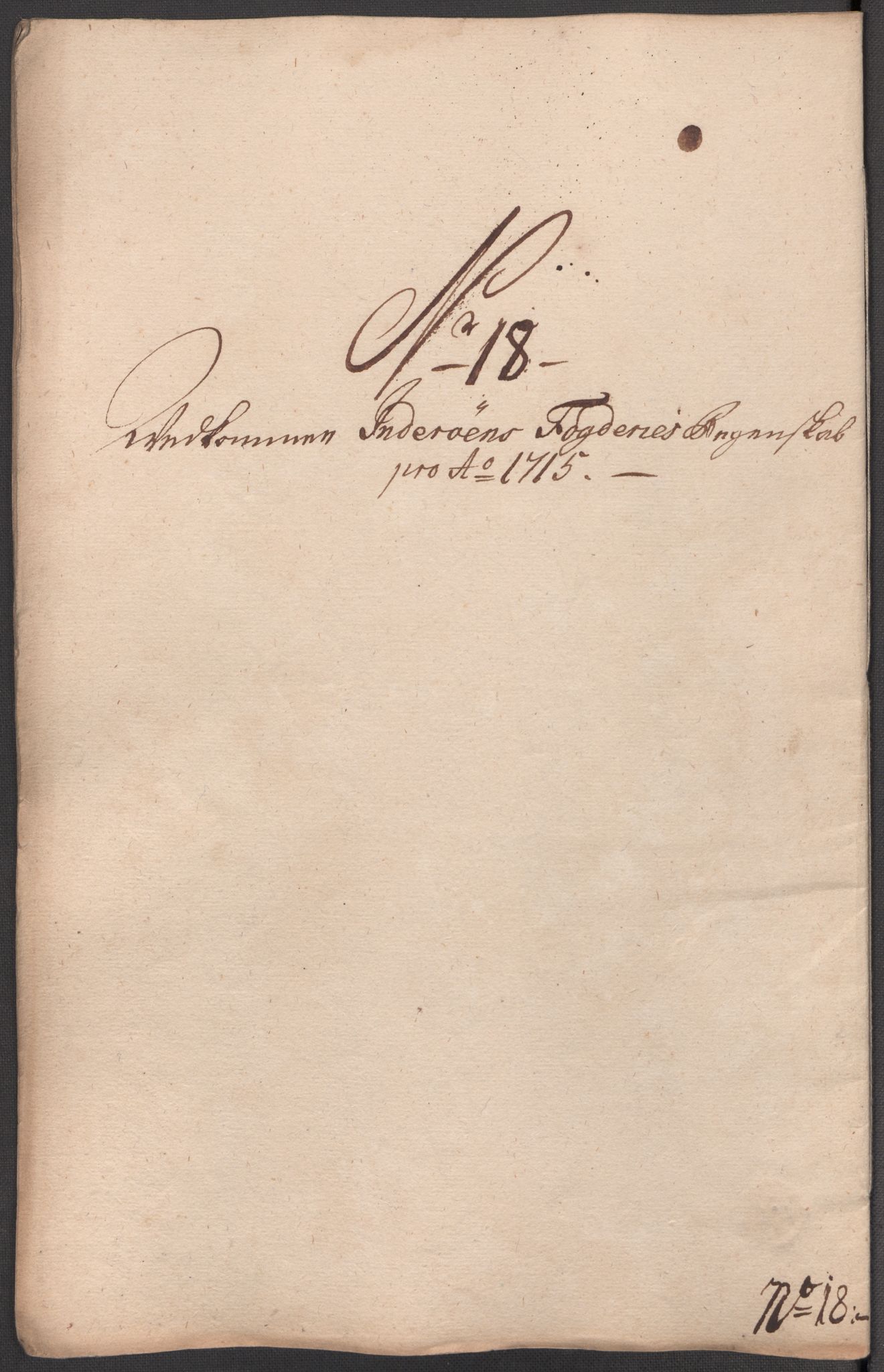 Rentekammeret inntil 1814, Reviderte regnskaper, Fogderegnskap, RA/EA-4092/R63/L4323: Fogderegnskap Inderøy, 1715, p. 234