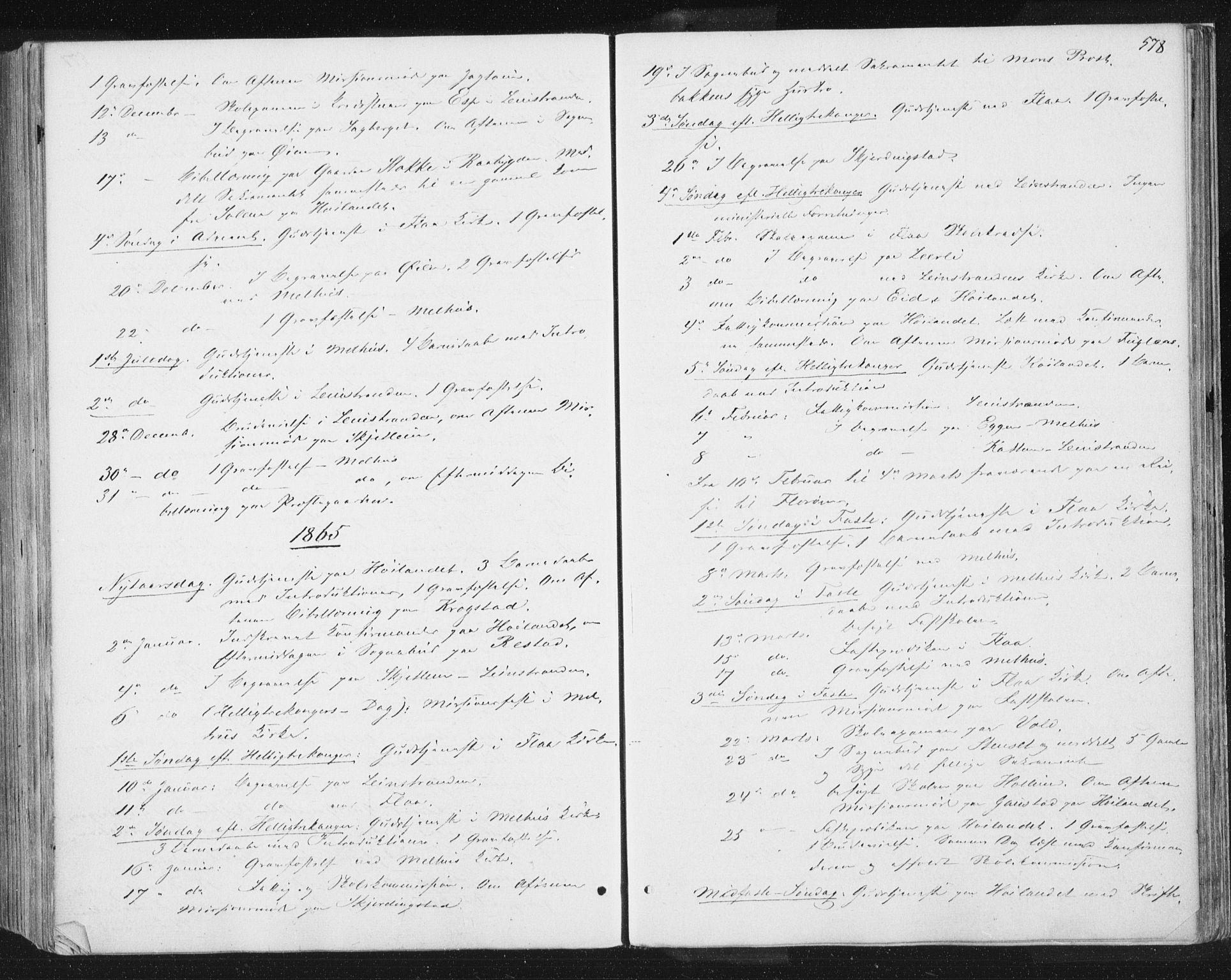 Ministerialprotokoller, klokkerbøker og fødselsregistre - Sør-Trøndelag, SAT/A-1456/691/L1077: Parish register (official) no. 691A09, 1862-1873, p. 578