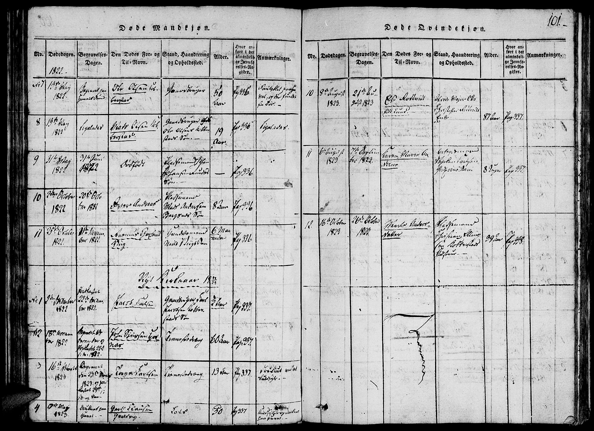 Ministerialprotokoller, klokkerbøker og fødselsregistre - Møre og Romsdal, AV/SAT-A-1454/507/L0069: Parish register (official) no. 507A04, 1816-1841, p. 101