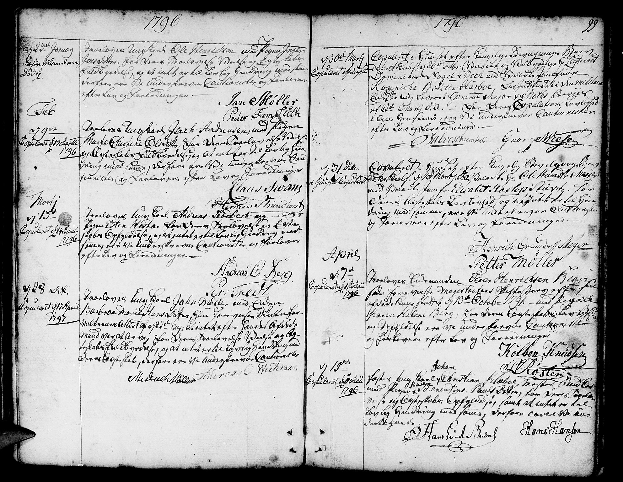 Nykirken Sokneprestembete, AV/SAB-A-77101/H/Haa/L0008: Parish register (official) no. A 8, 1776-1814, p. 99