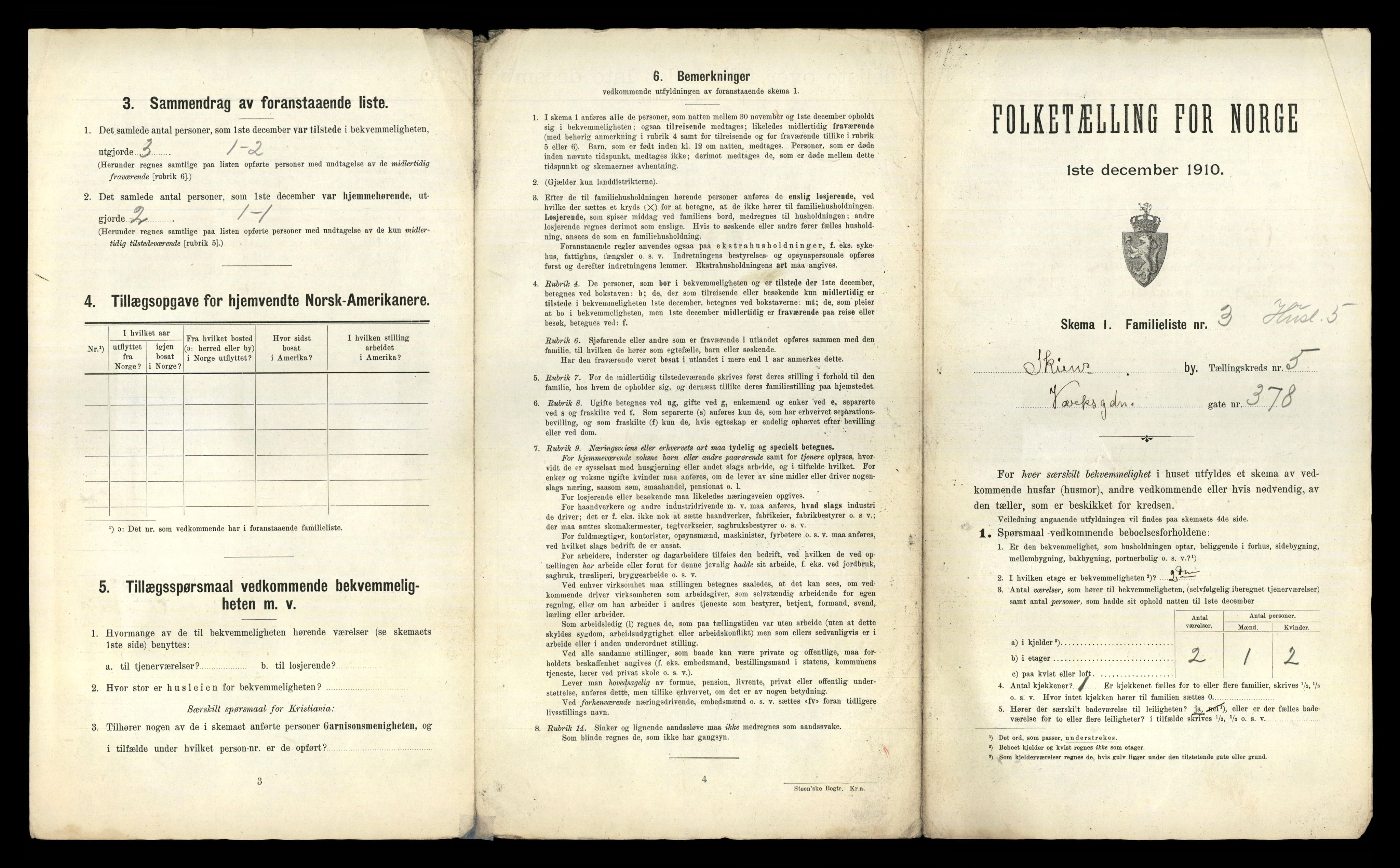 RA, 1910 census for Skien, 1910, p. 2968