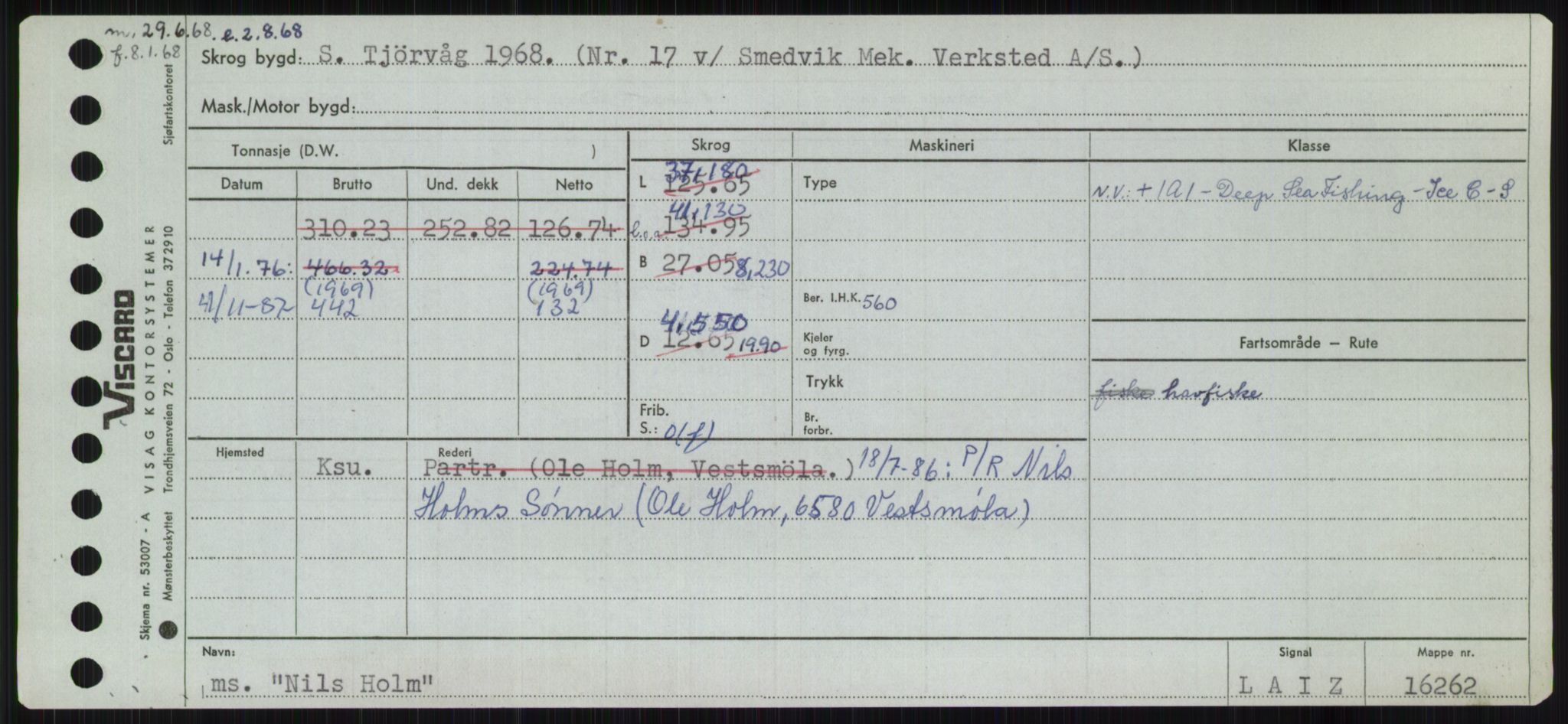 Sjøfartsdirektoratet med forløpere, Skipsmålingen, RA/S-1627/H/Ha/L0004/0001: Fartøy, Mas-R / Fartøy, Mas-Odd, p. 503