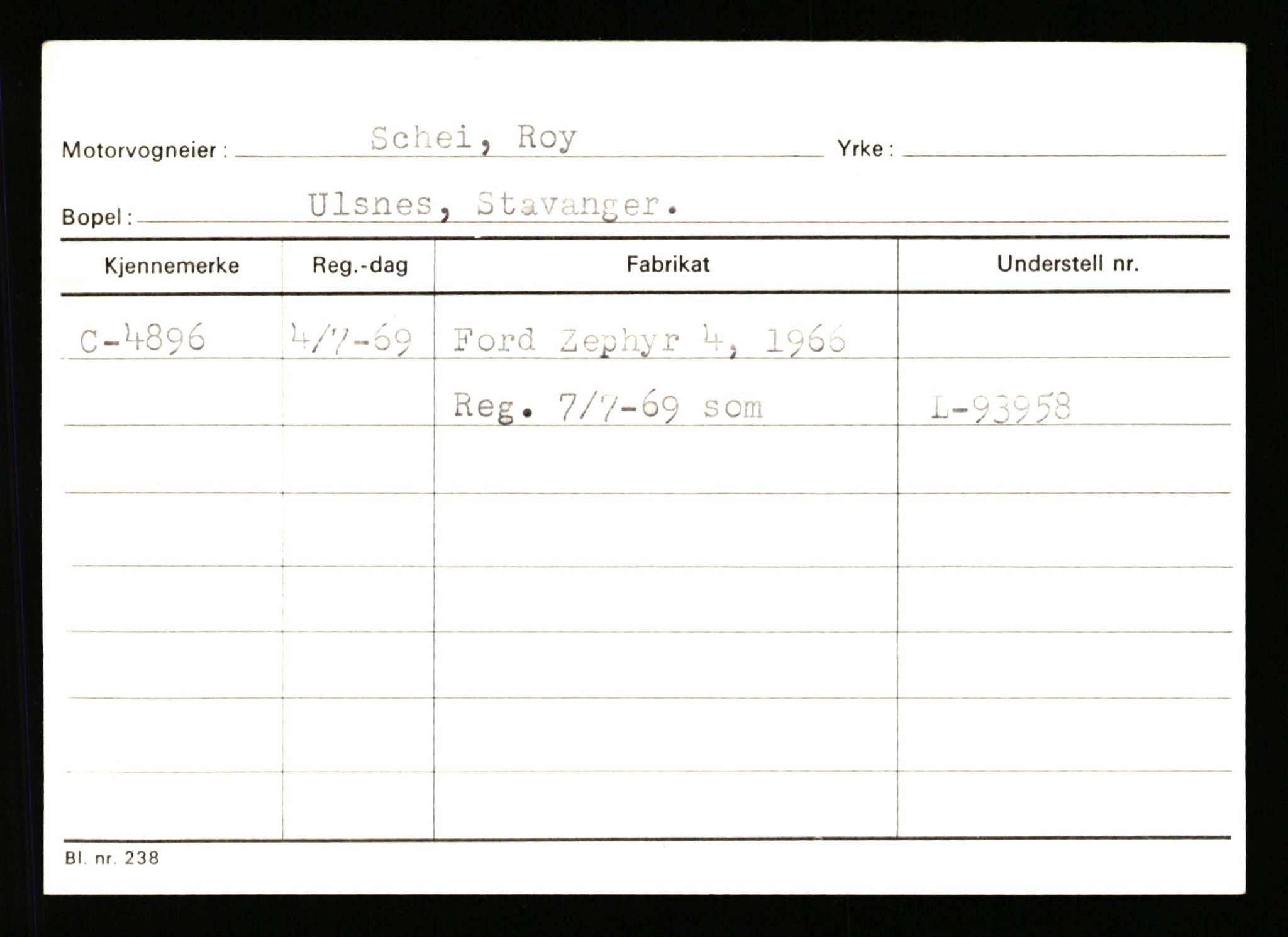 Stavanger trafikkstasjon, AV/SAST-A-101942/0/G/L0001: Registreringsnummer: 0 - 5782, 1930-1971, p. 2889