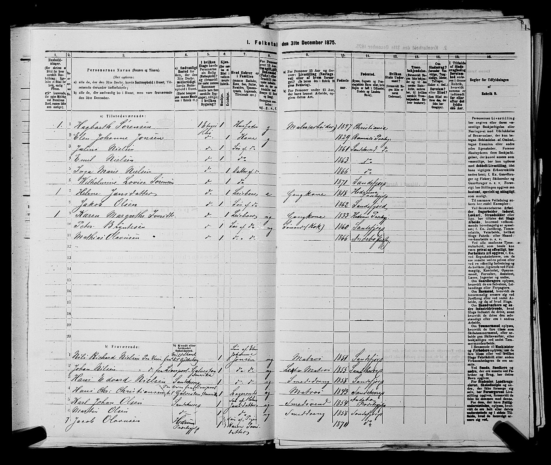 SAKO, 1875 census for 0706B Sandeherred/Sandefjord, 1875, p. 547