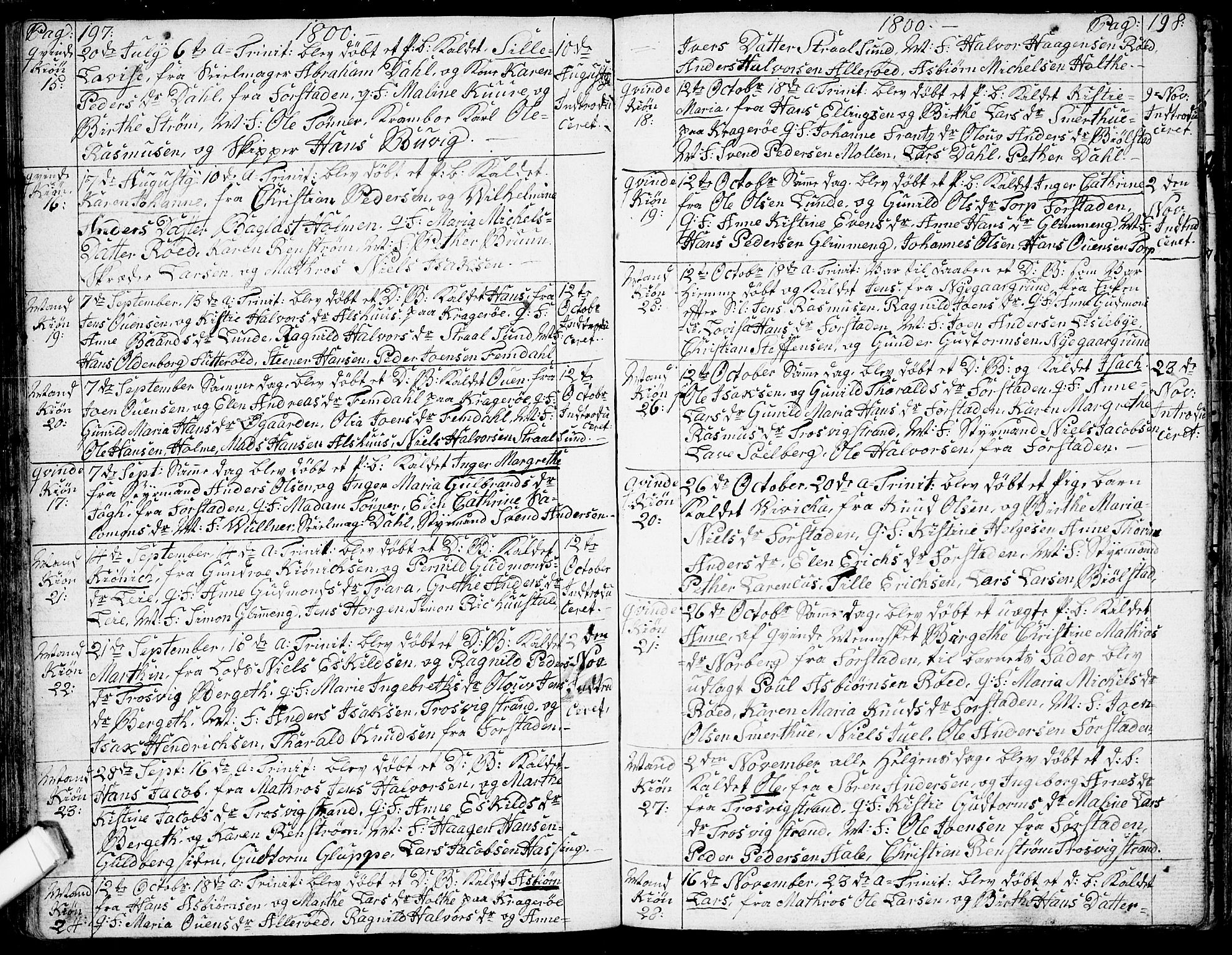 Glemmen prestekontor Kirkebøker, AV/SAO-A-10908/F/Fa/L0002: Parish register (official) no. 2, 1771-1803, p. 197-198