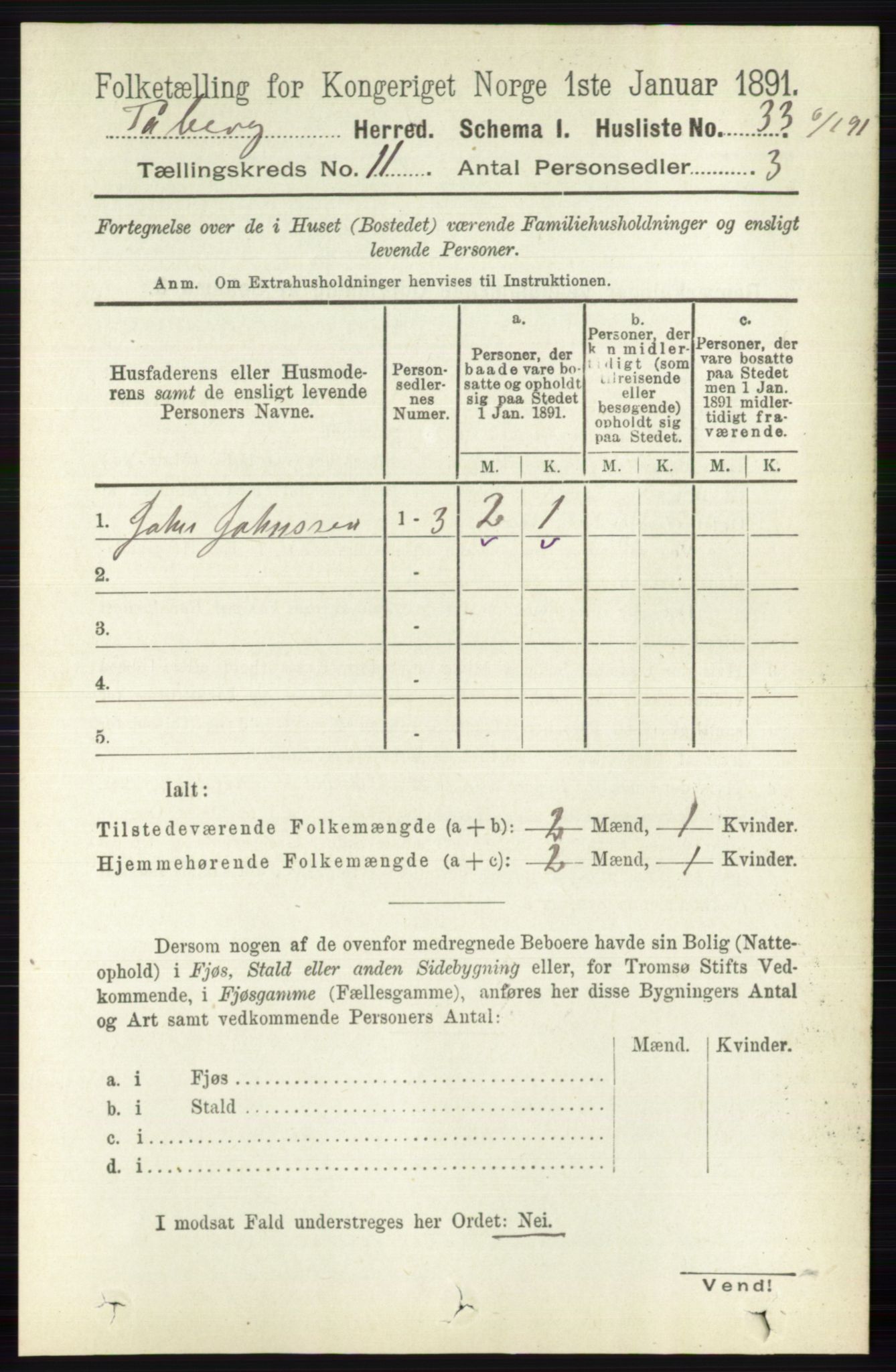 RA, 1891 census for 0524 Fåberg, 1891, p. 4481