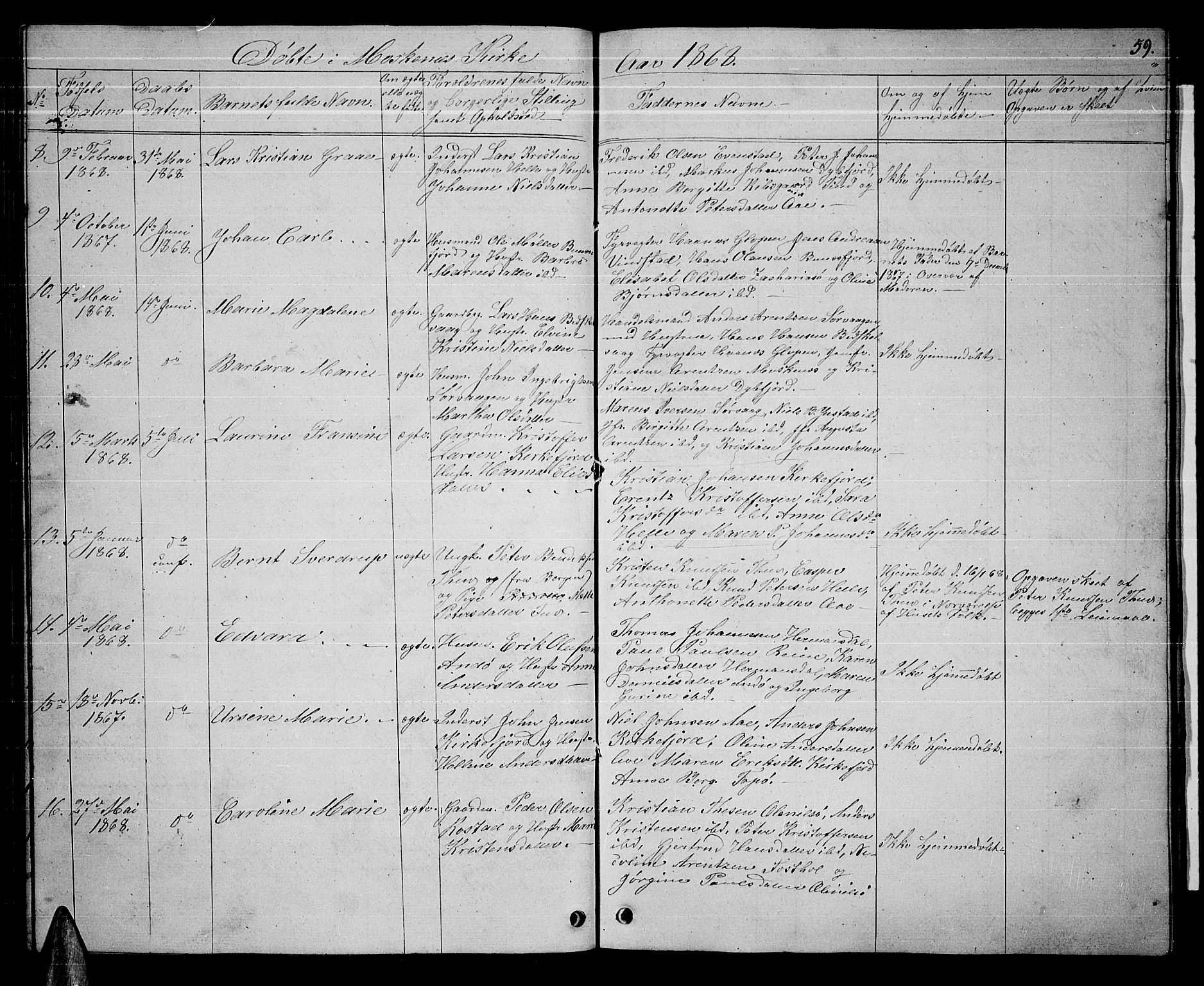 Ministerialprotokoller, klokkerbøker og fødselsregistre - Nordland, AV/SAT-A-1459/886/L1224: Parish register (copy) no. 886C01, 1843-1873, p. 59