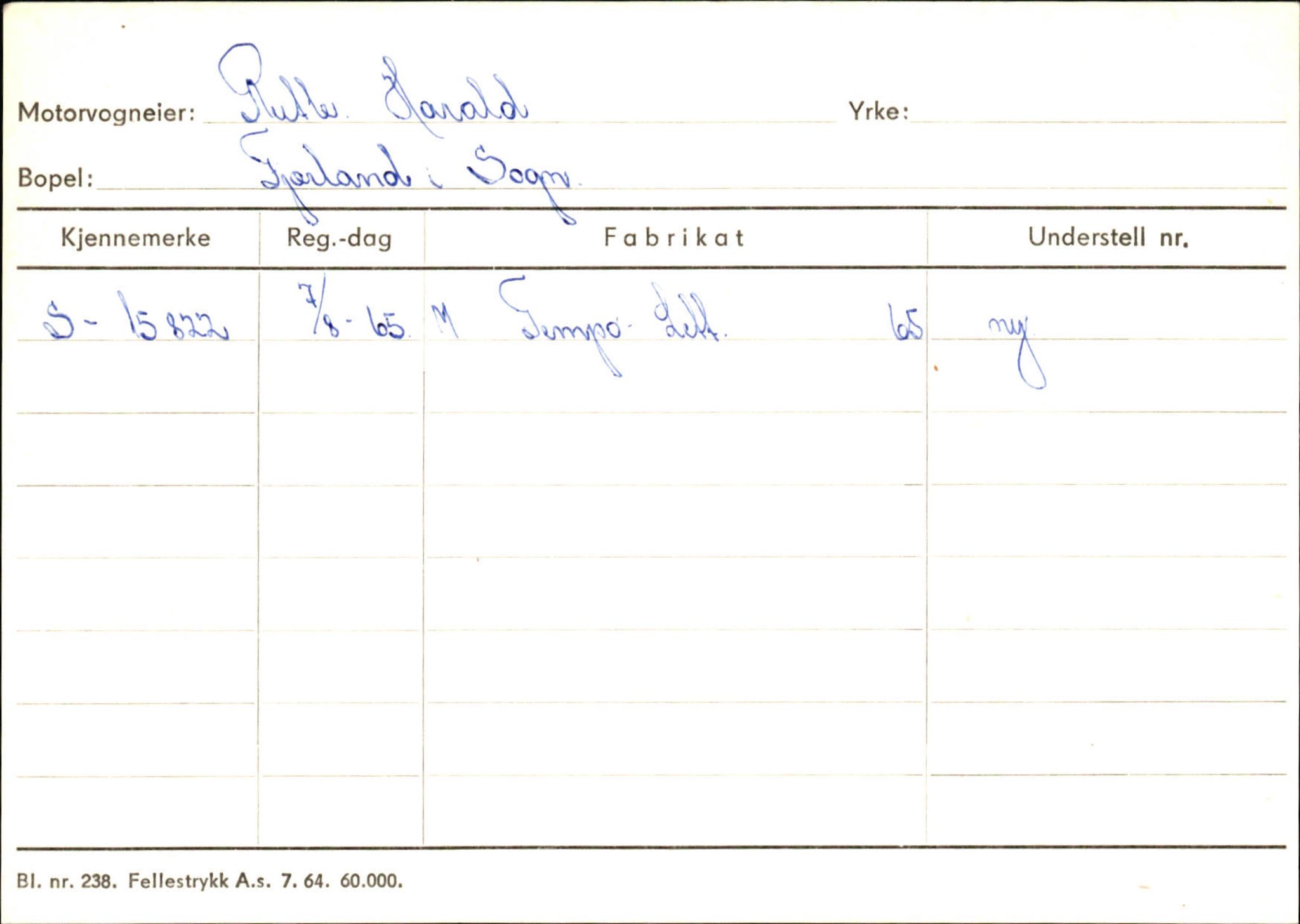 Statens vegvesen, Sogn og Fjordane vegkontor, AV/SAB-A-5301/4/F/L0132: Eigarregister Askvoll A-Å. Balestrand A-Å, 1945-1975, p. 2234