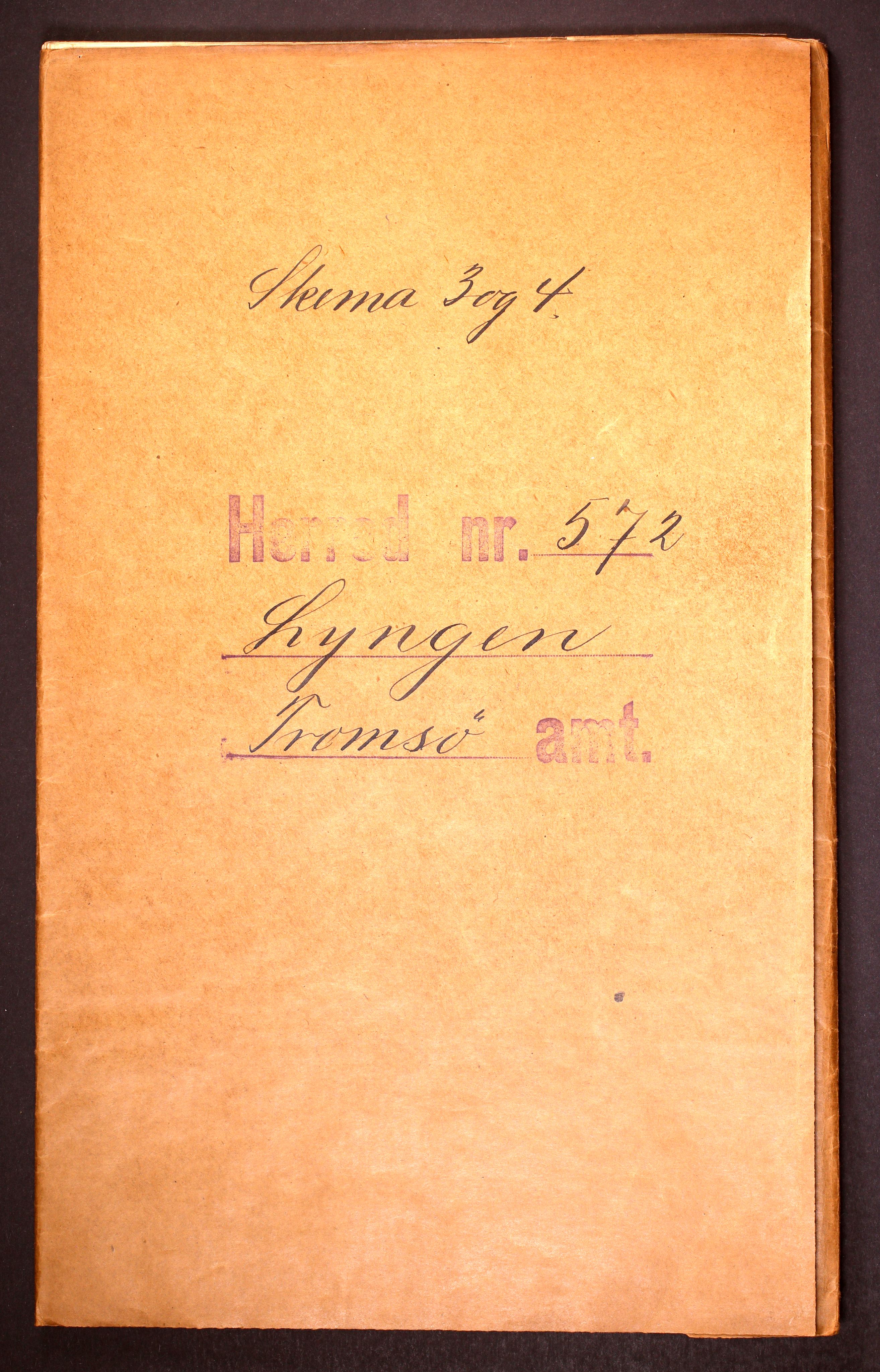 RA, 1910 census for Lyngen, 1910, p. 1