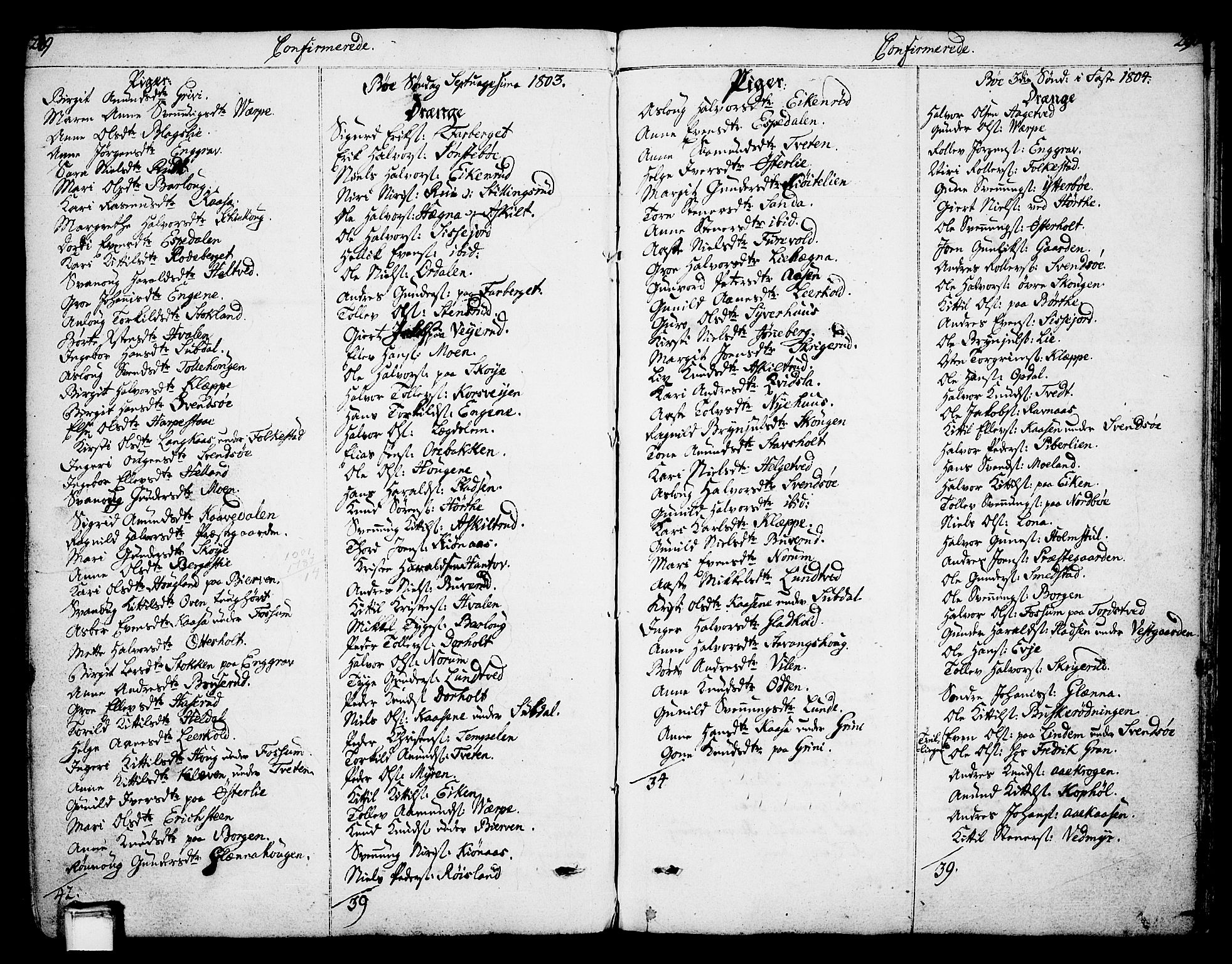 Bø kirkebøker, SAKO/A-257/F/Fa/L0005: Parish register (official) no. 5, 1785-1815, p. 289-290