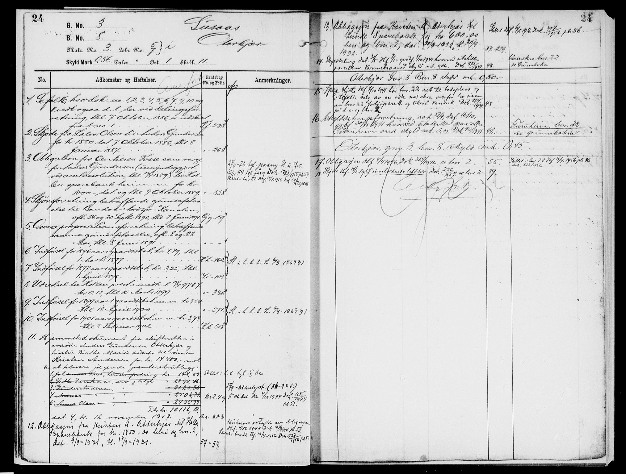Nedre Telemark sorenskriveri, AV/SAKO-A-135/G/Gb/Gbg/L0001: Mortgage register no. VII 1, p. 24