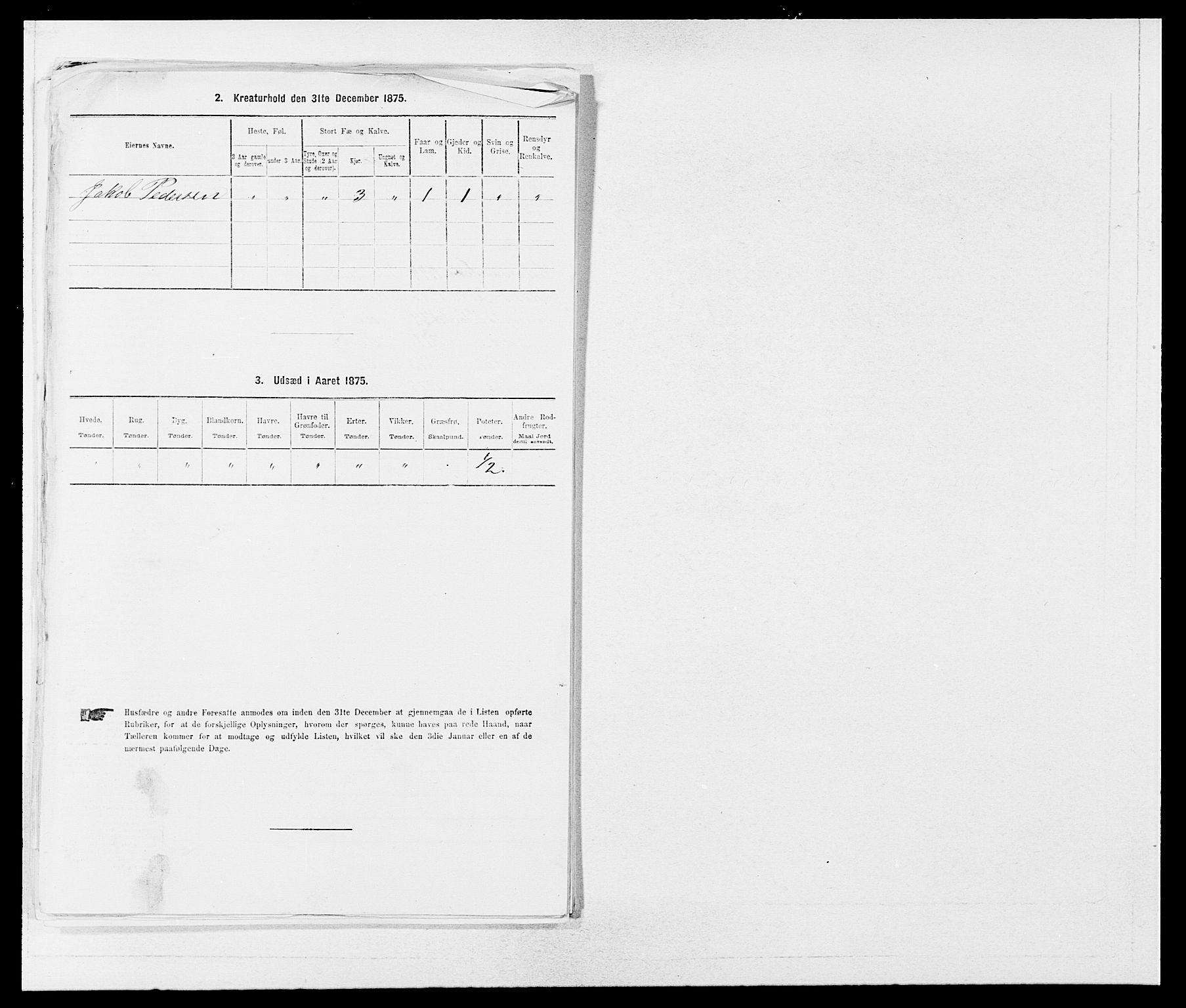 SAB, 1875 census for 1263P Lindås, 1875, p. 452