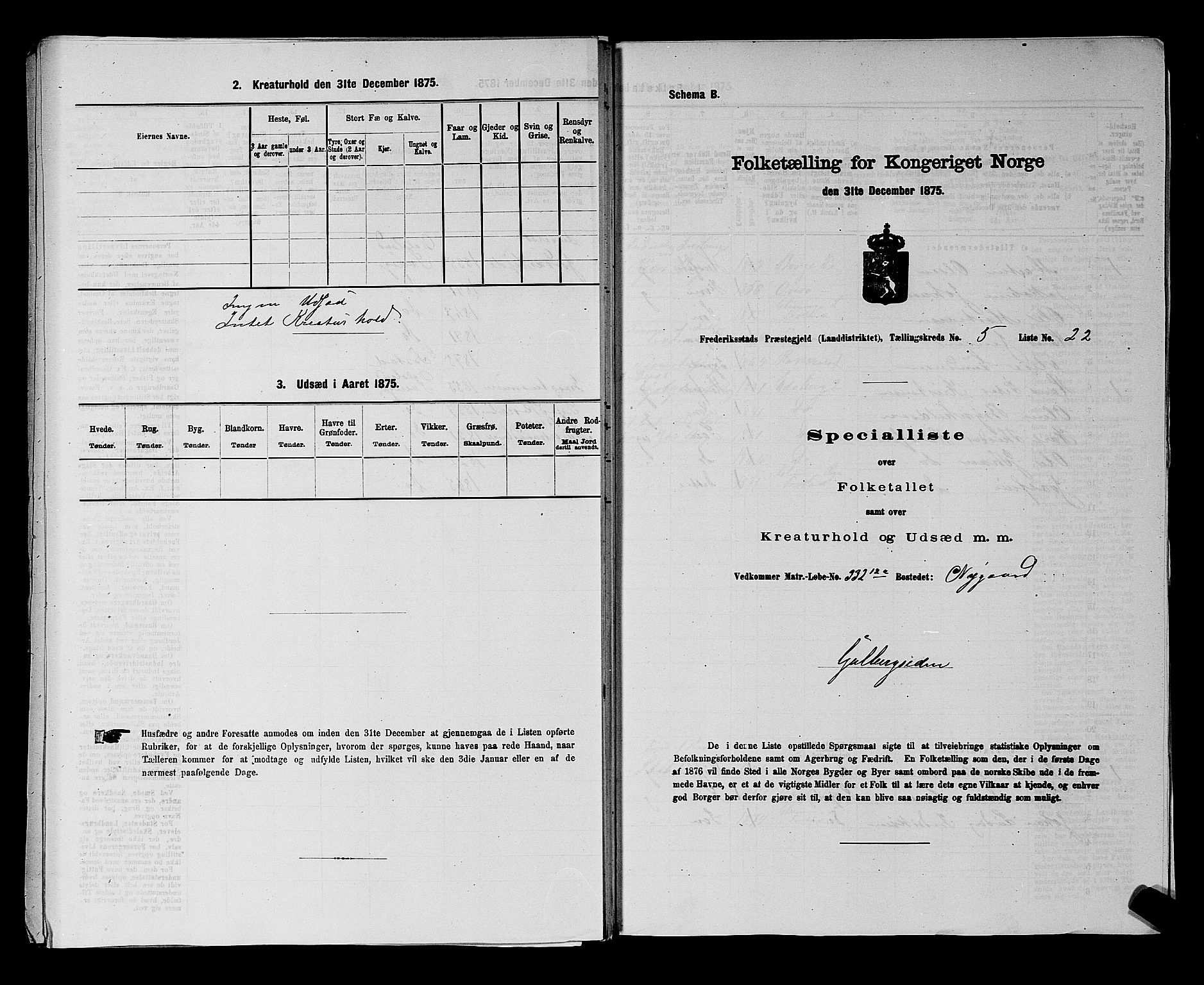 RA, 1875 census for 0132L Fredrikstad/Glemmen, 1875, p. 1101