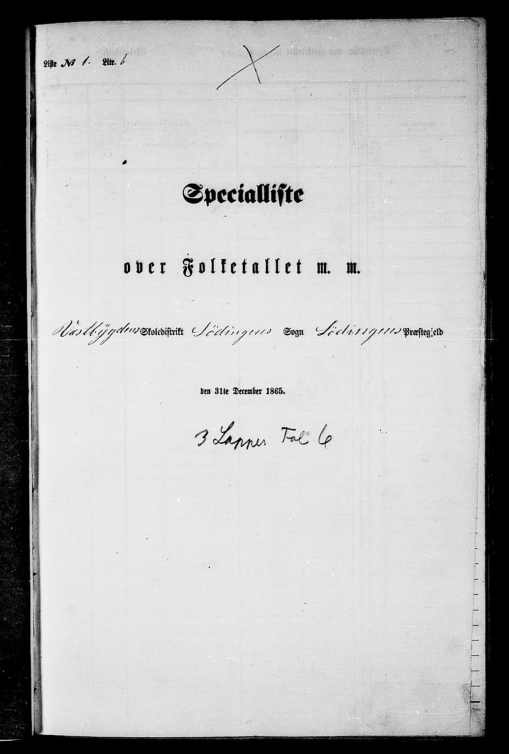 RA, 1865 census for Lødingen, 1865, p. 26