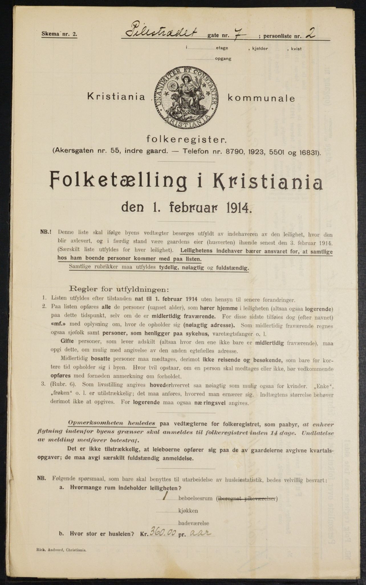 OBA, Municipal Census 1914 for Kristiania, 1914, p. 78884