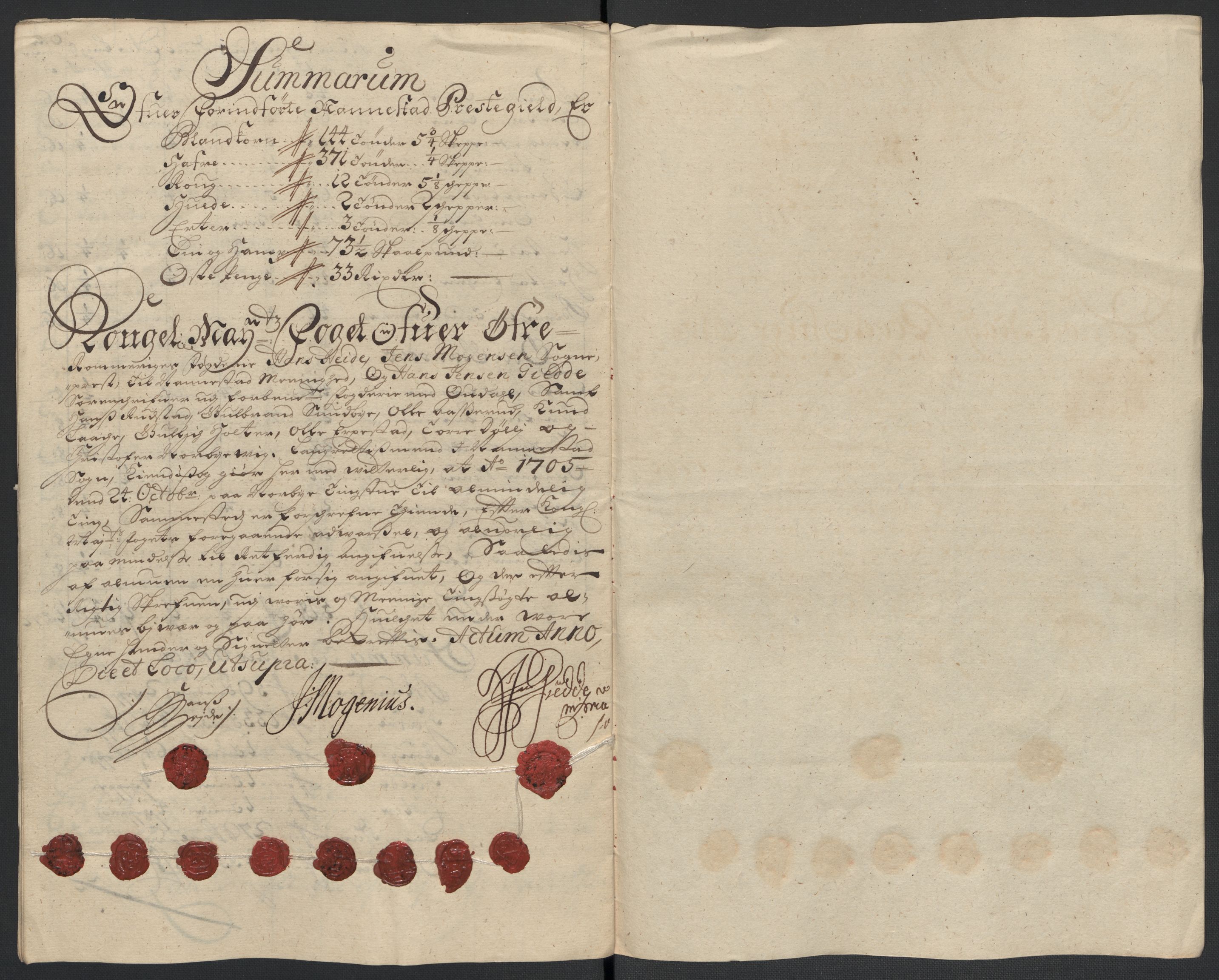 Rentekammeret inntil 1814, Reviderte regnskaper, Fogderegnskap, AV/RA-EA-4092/R12/L0717: Fogderegnskap Øvre Romerike, 1704-1705, p. 271