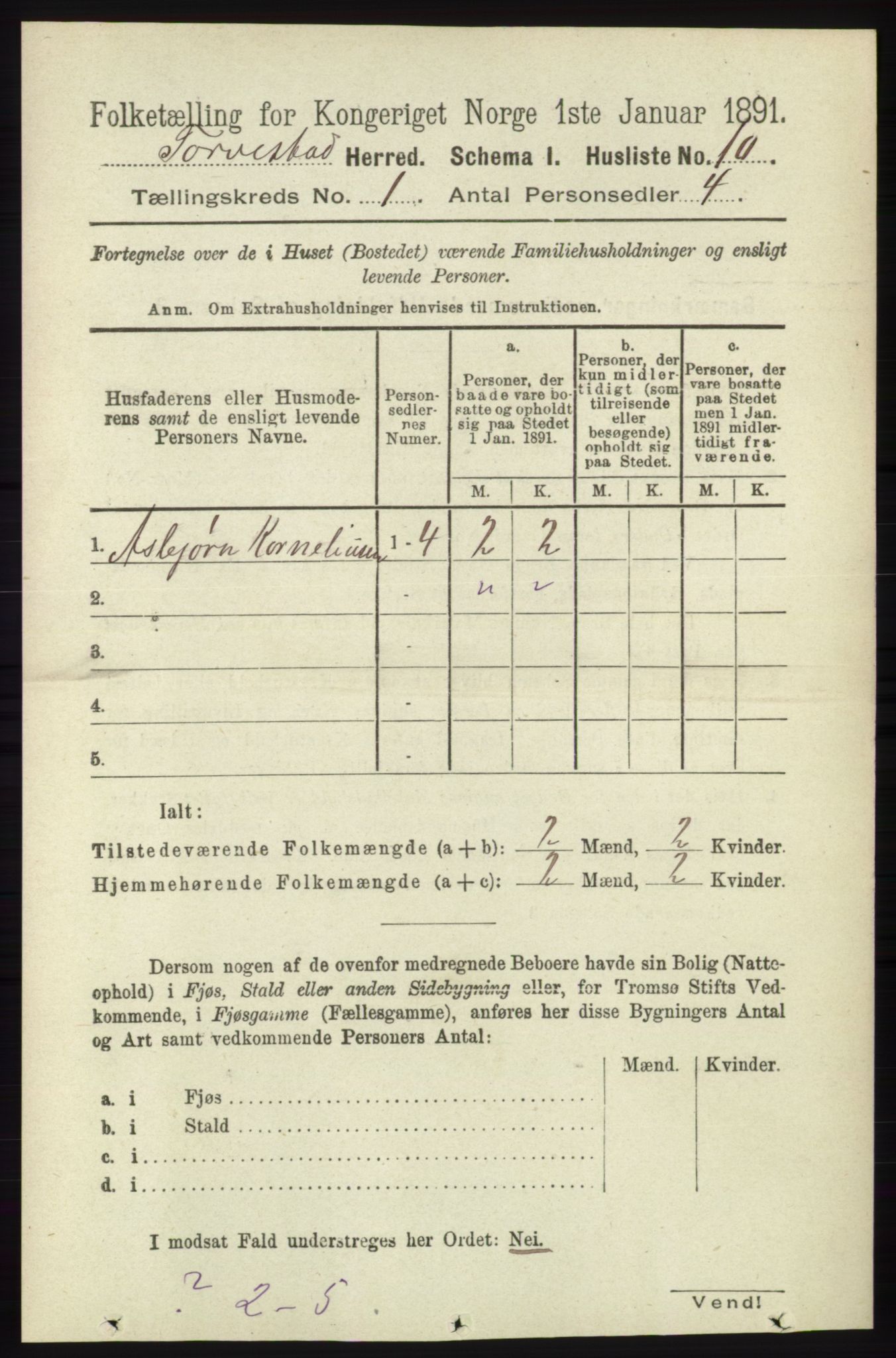 RA, 1891 census for 1152 Torvastad, 1891, p. 27