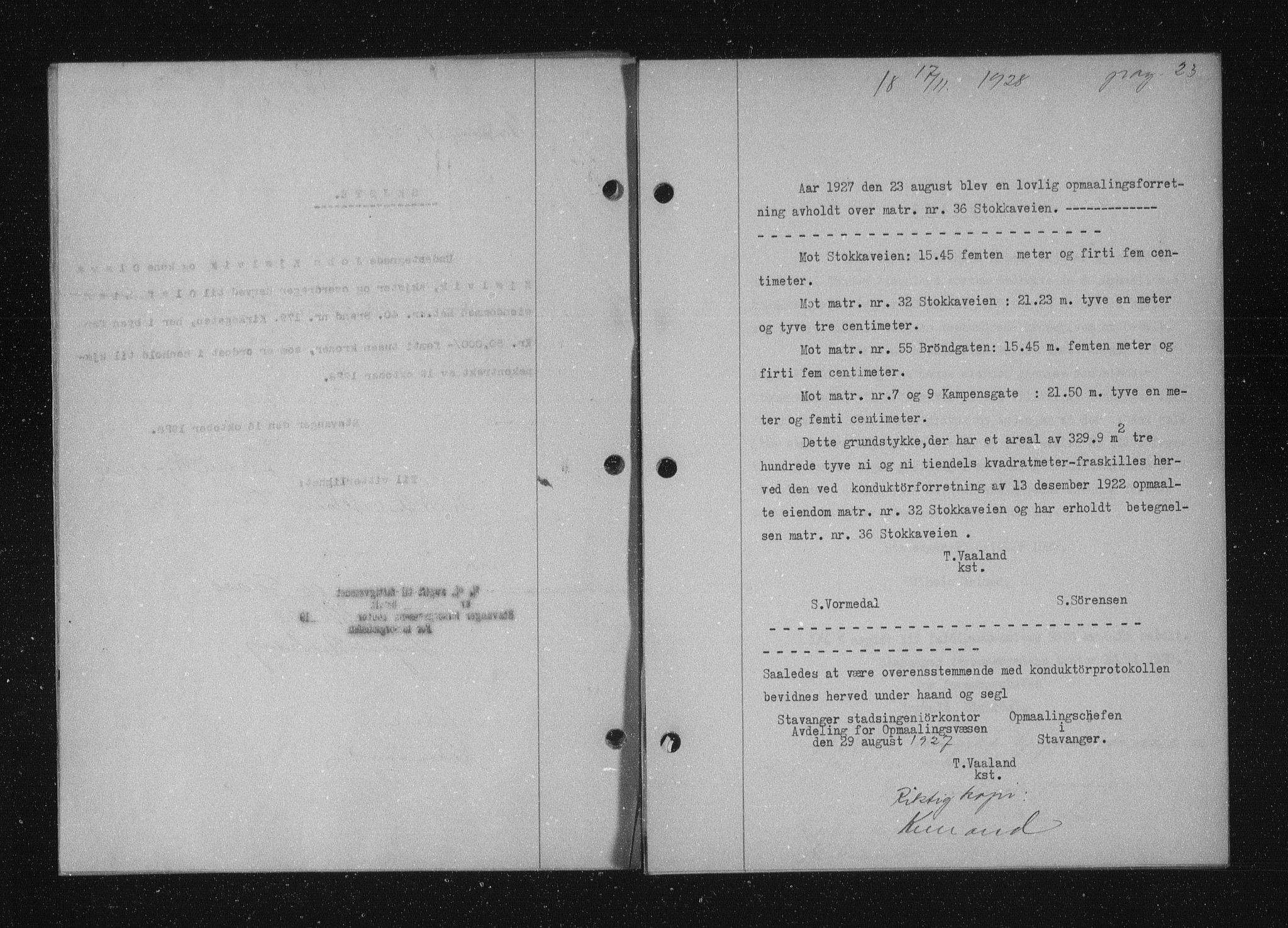 Stavanger byfogd, AV/SAST-A-101408/001/4/41/410/410BB/L0055: Mortgage book no. 43, 1928-1929, Deed date: 17.11.1928