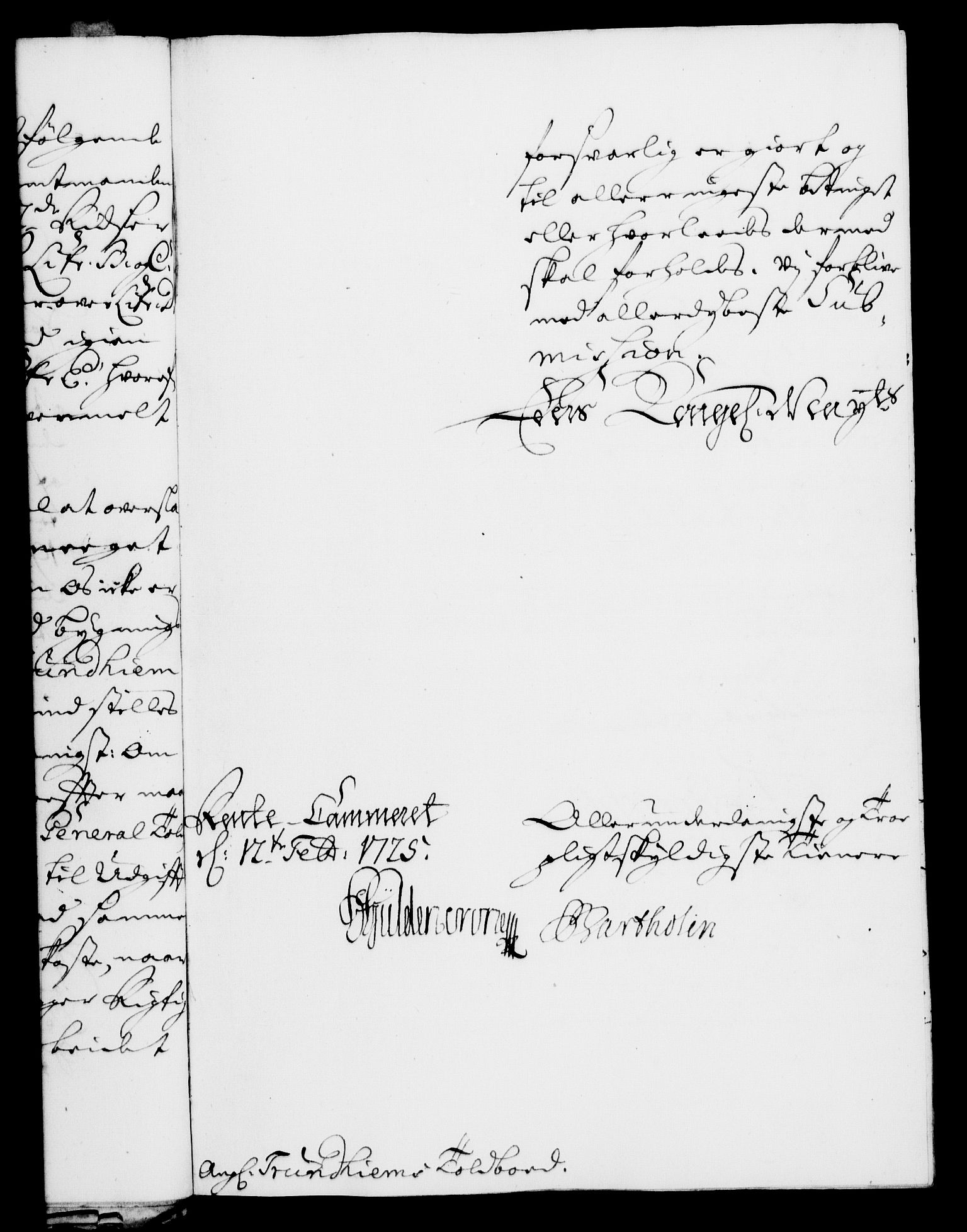 Rentekammeret, Kammerkanselliet, RA/EA-3111/G/Gf/Gfa/L0008: Norsk relasjons- og resolusjonsprotokoll (merket RK 52.8), 1725, p. 106