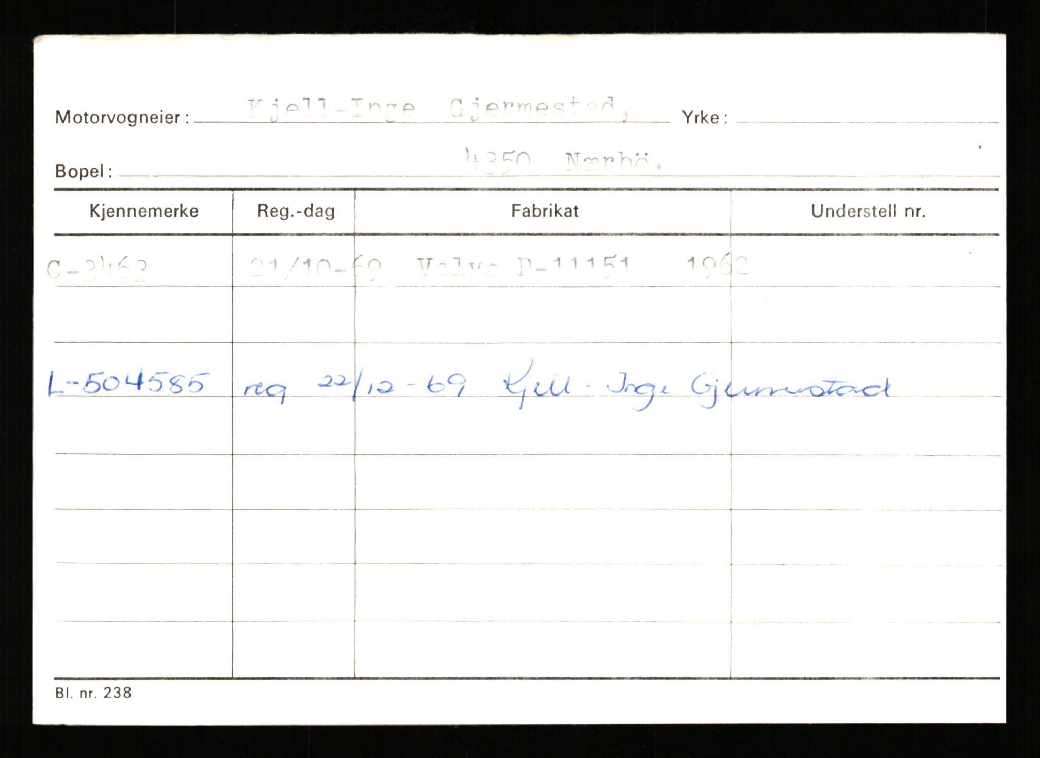 Stavanger trafikkstasjon, AV/SAST-A-101942/0/G/L0001: Registreringsnummer: 0 - 5782, 1930-1971, p. 2169