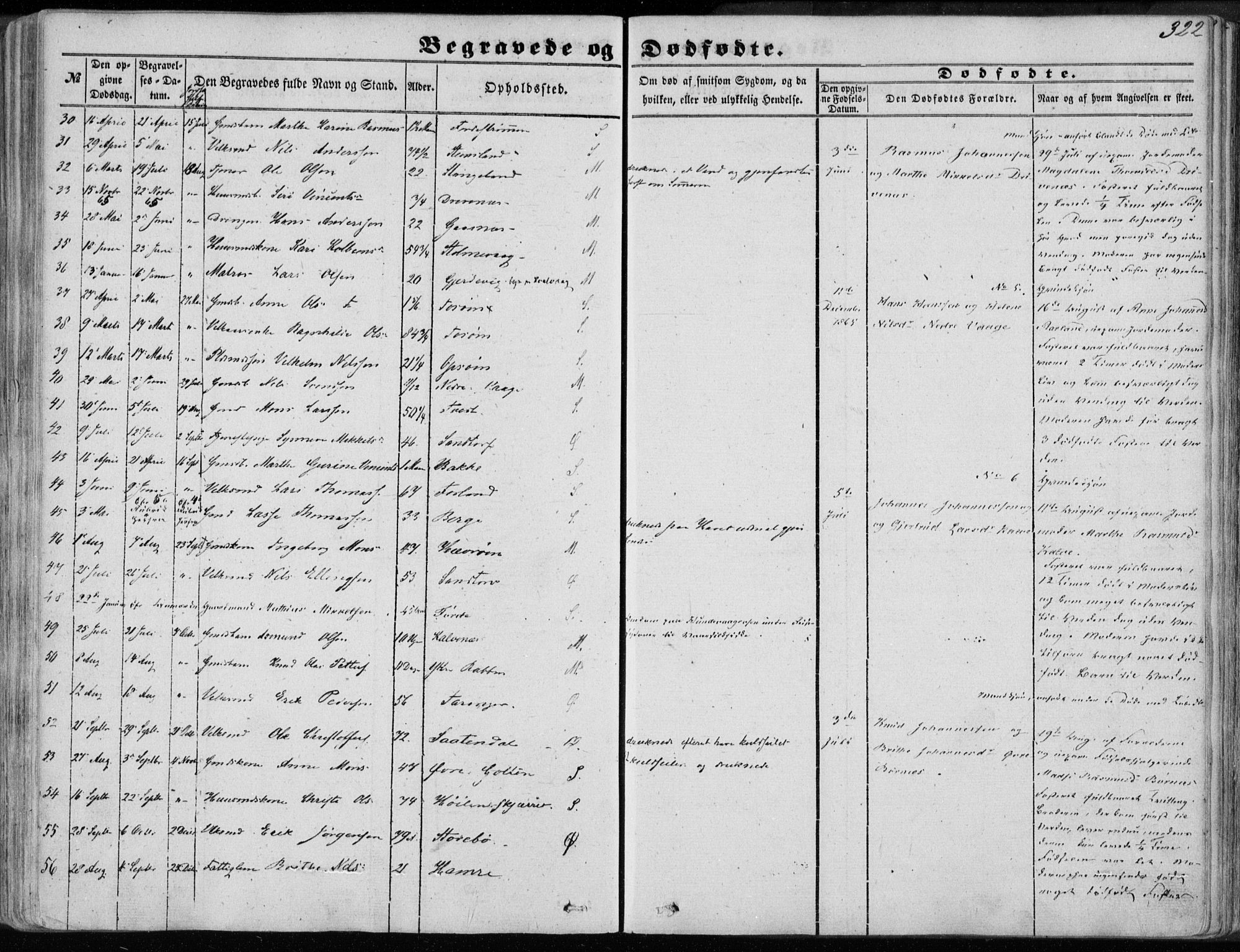 Sund sokneprestembete, AV/SAB-A-99930: Parish register (official) no. A 14, 1850-1866, p. 322