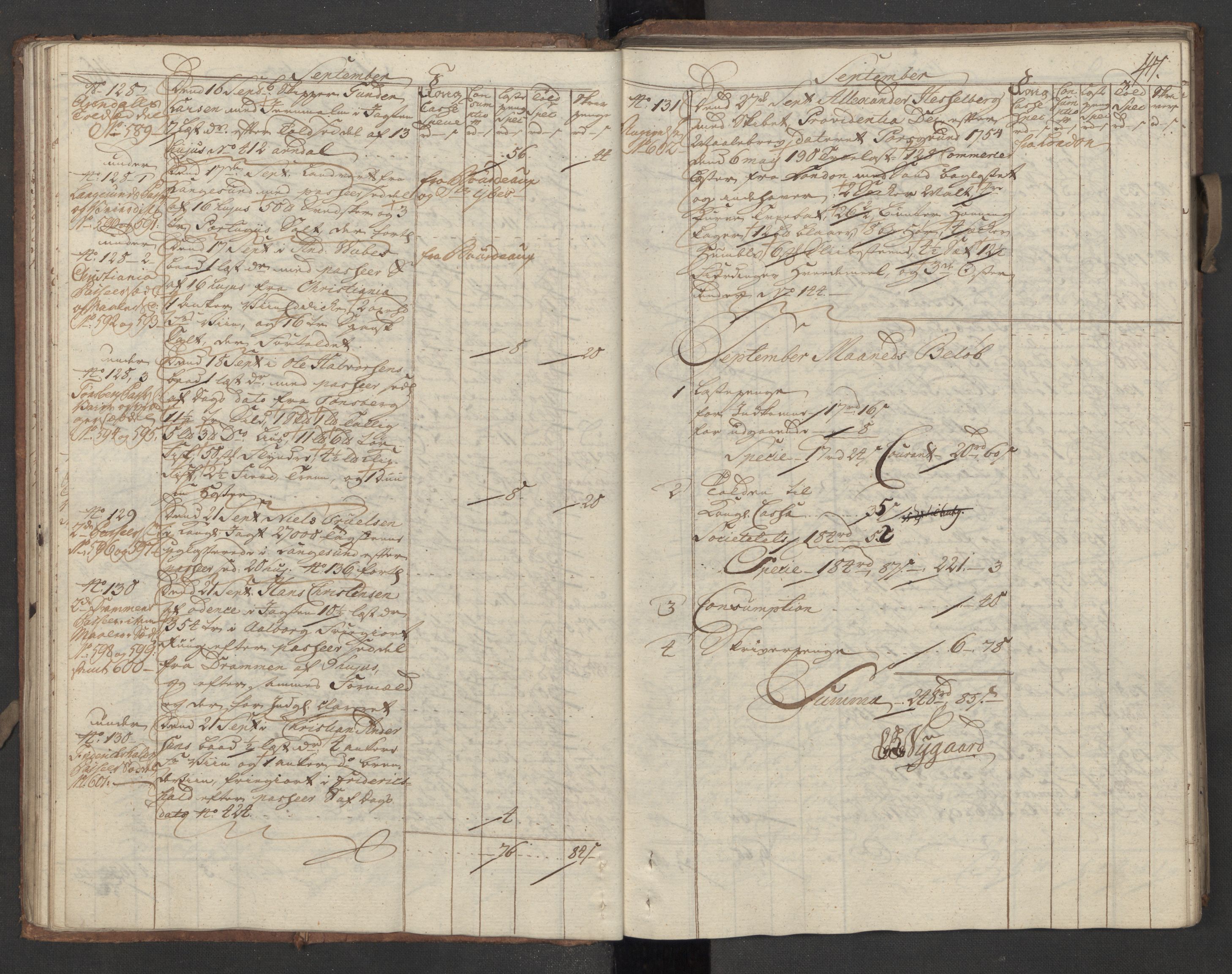 Generaltollkammeret, tollregnskaper, AV/RA-EA-5490/R11/L0026/0001: Tollregnskaper Larvik og Sandefjord / Inngående hovedtollbok, 1756, p. 46b-47a