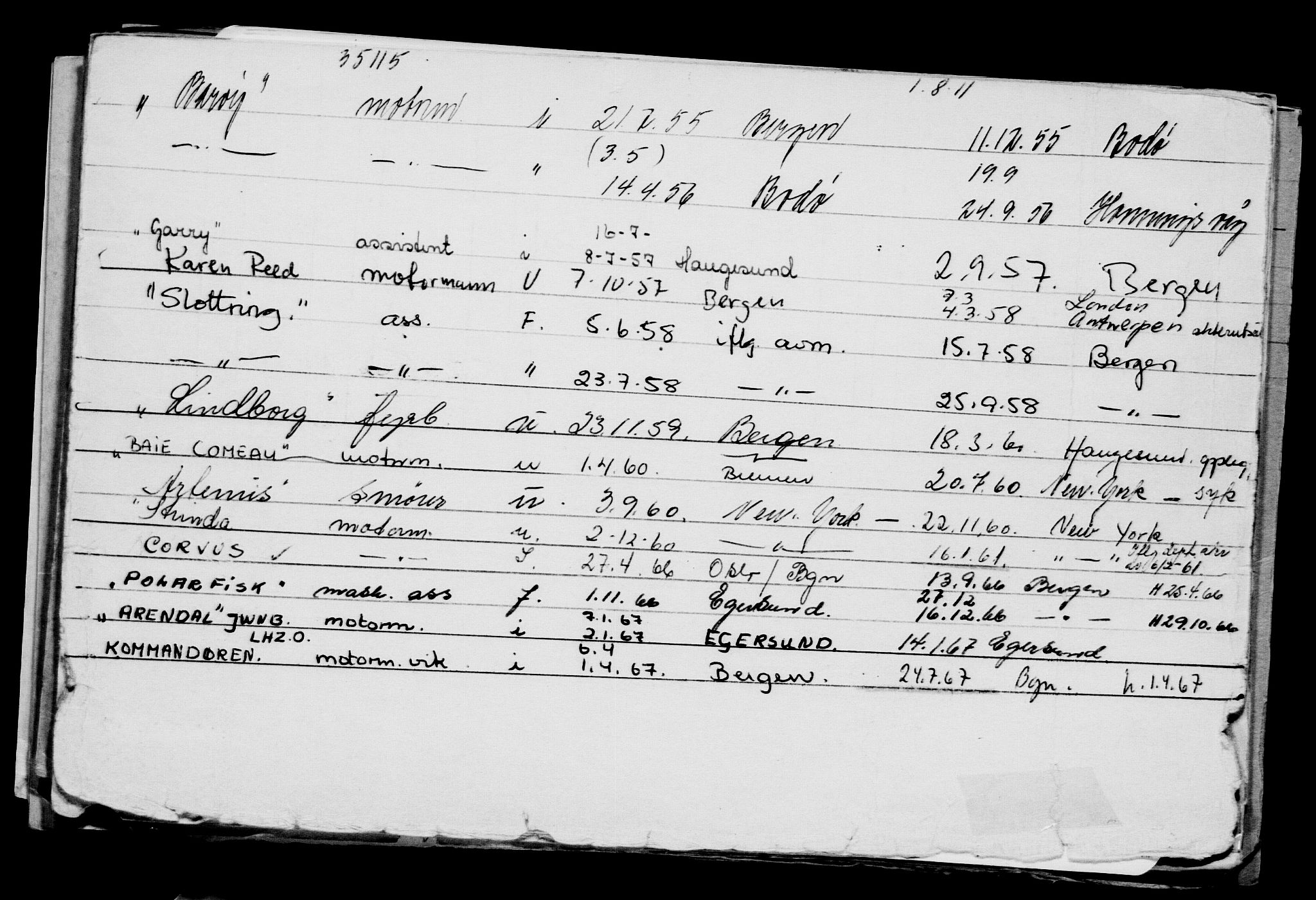 Direktoratet for sjømenn, AV/RA-S-3545/G/Gb/L0099: Hovedkort, 1911, p. 4