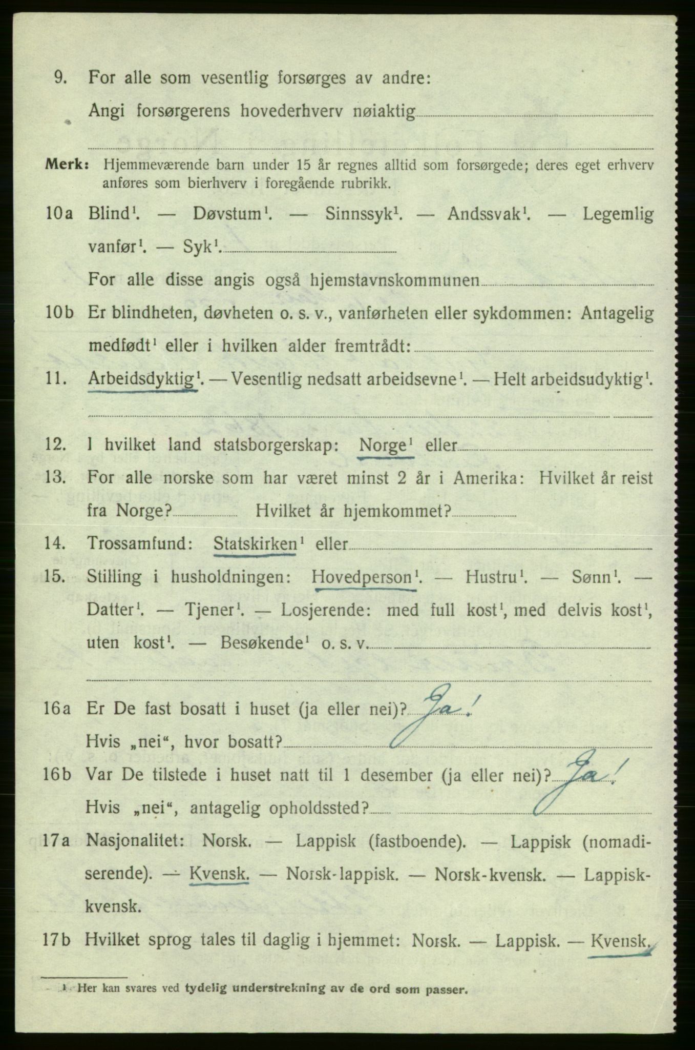 SATØ, 1920 census for Nord-Varanger, 1920, p. 952