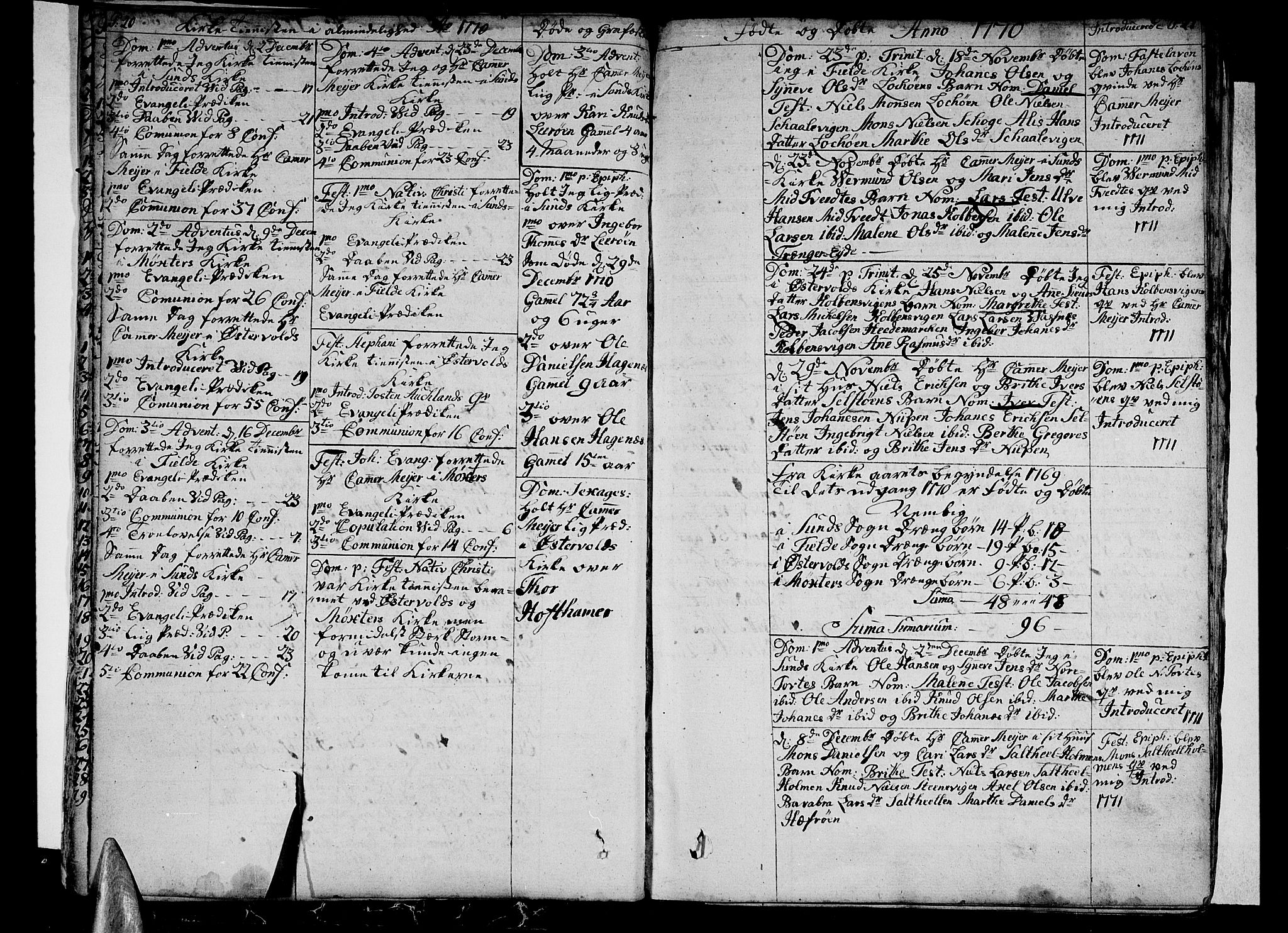 Sund sokneprestembete, AV/SAB-A-99930: Parish register (official) no. A 5, 1770-1795, p. 20-21