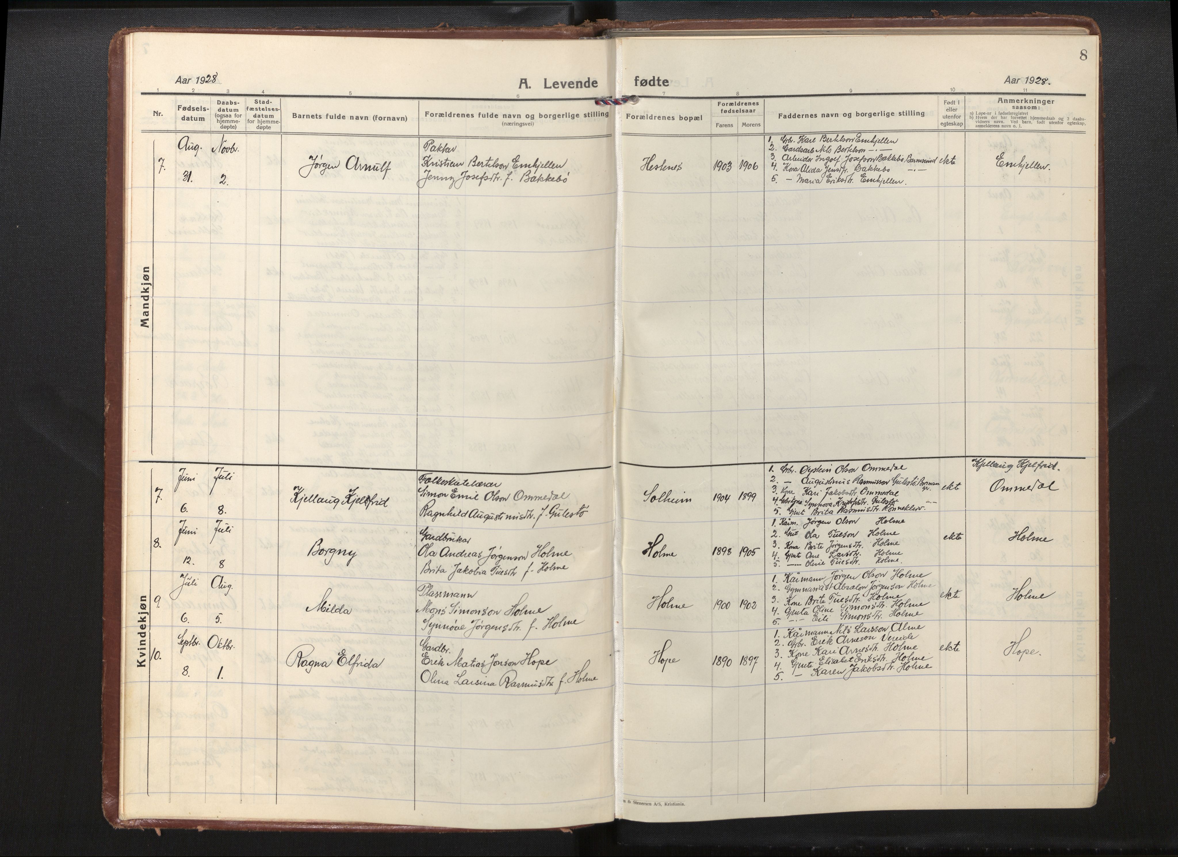 Gloppen sokneprestembete, AV/SAB-A-80101/H/Haa/Haae/L0003: Parish register (official) no. E 3, 1925-1951, p. 7b-8a