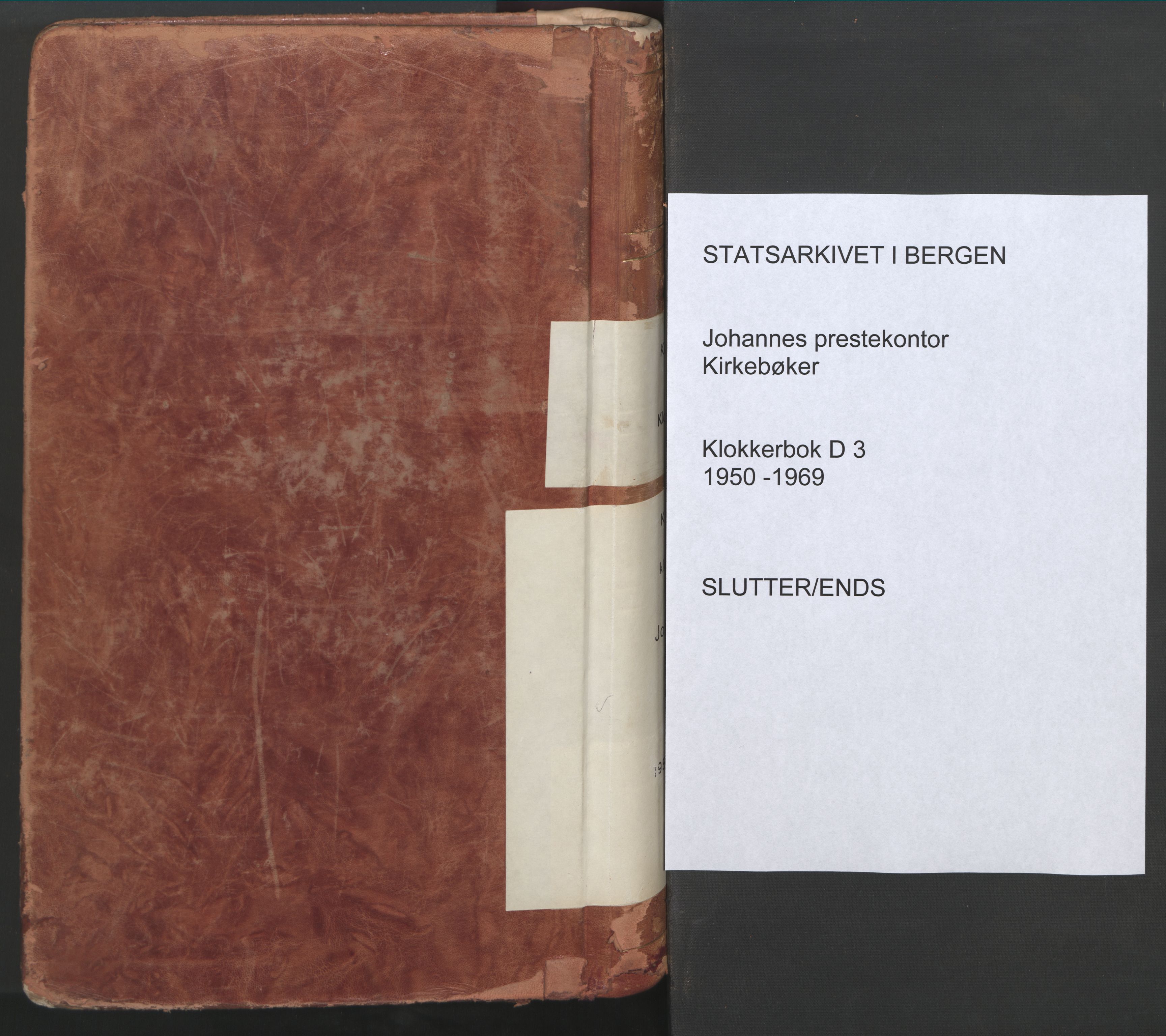 Johanneskirken sokneprestembete, SAB/A-76001/H/Hab: Parish register (copy) no. D 3, 1950-1969