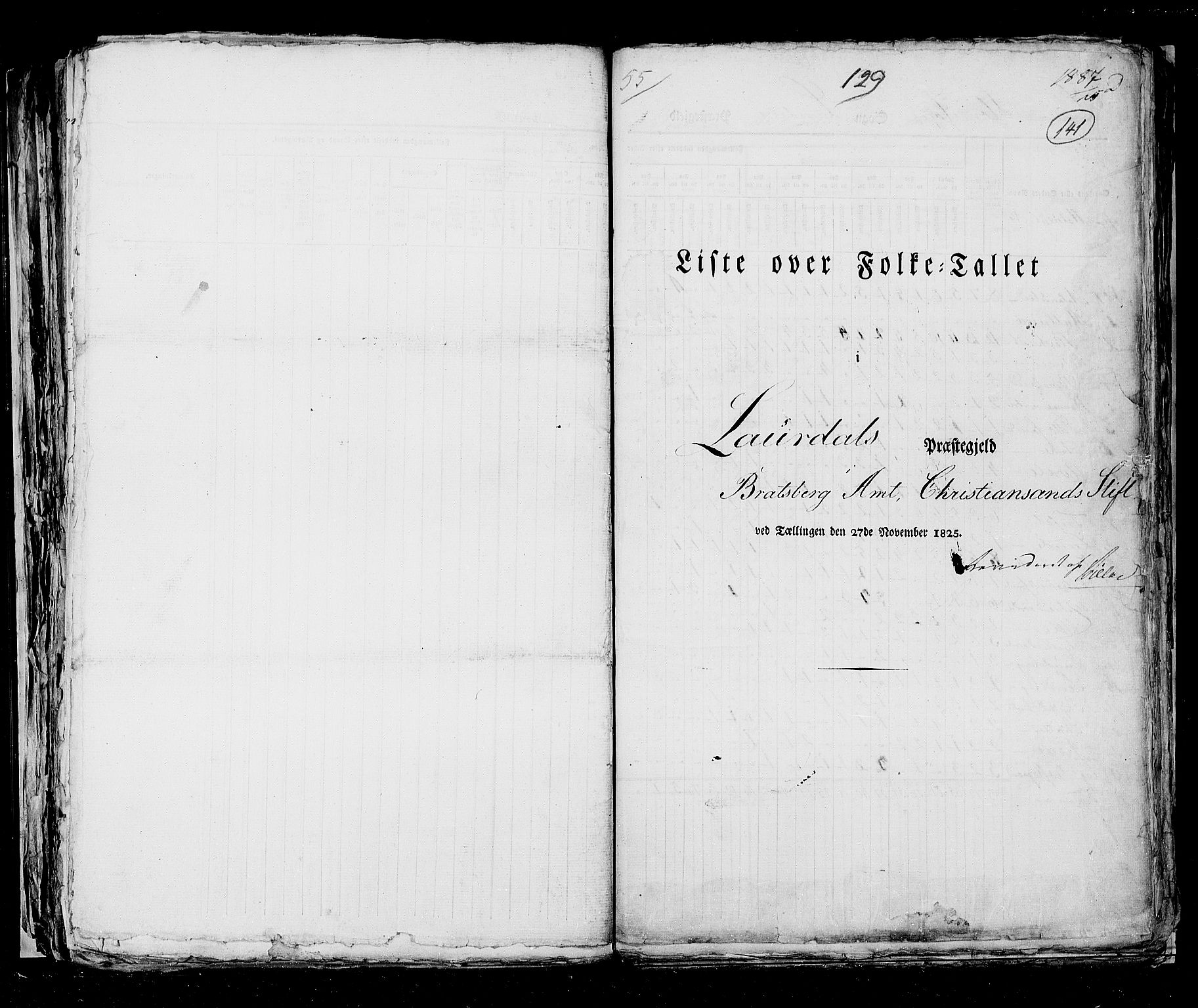 RA, Census 1825, vol. 9: Bratsberg amt, 1825, p. 141